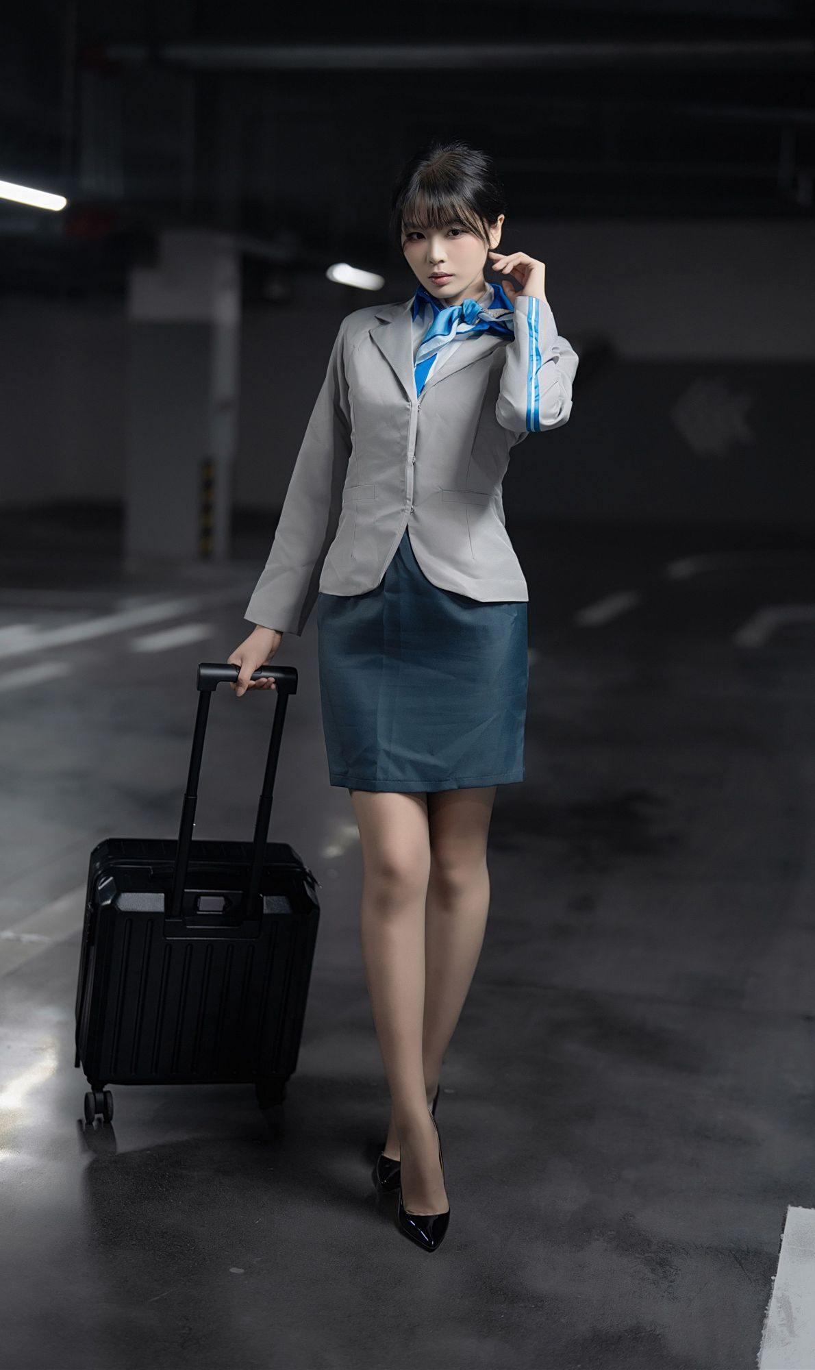 图片[6]-No.081 – 生日作 空姐黑丝+灰丝 [140P 2V]-coswz-cos王者