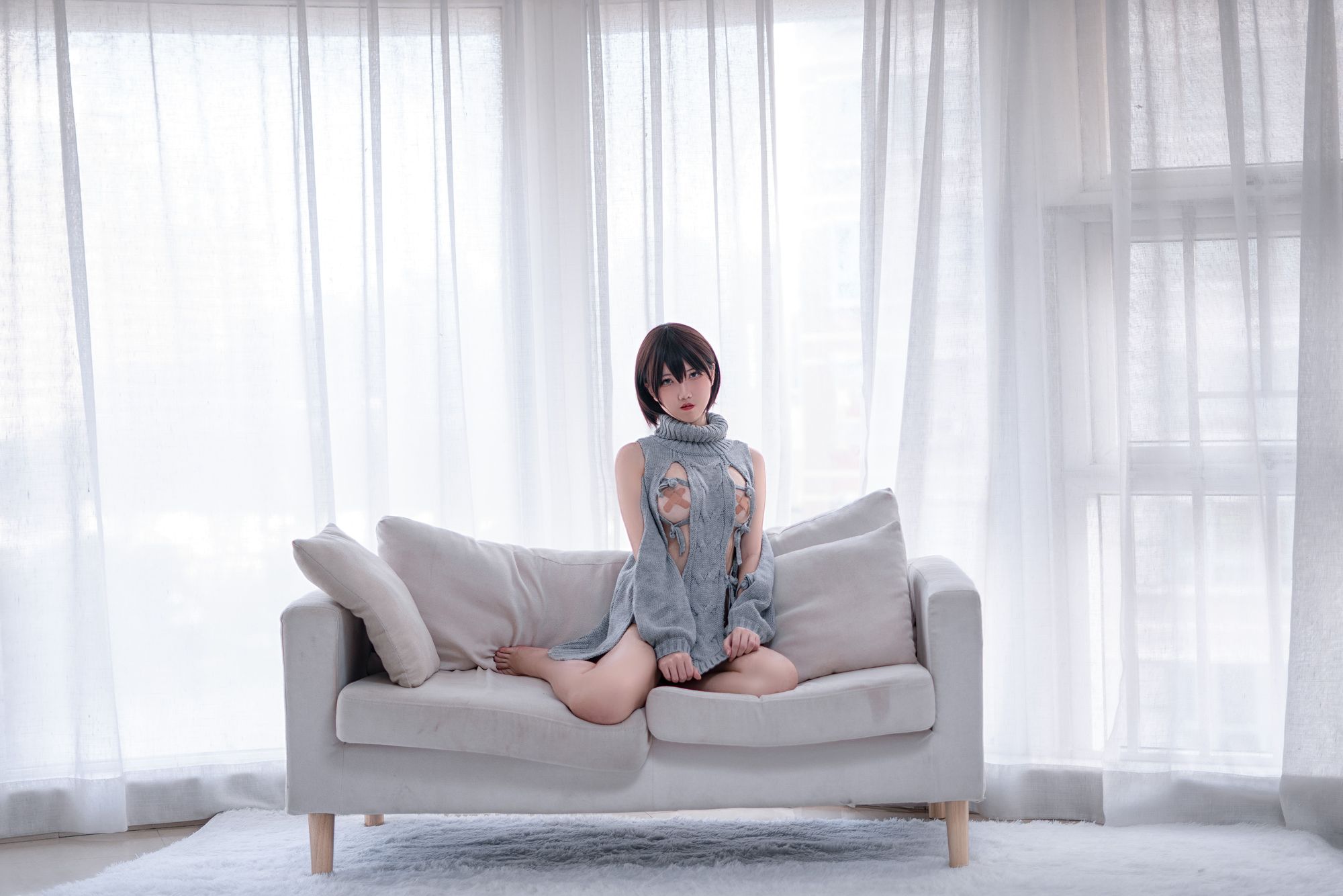 图片[3]-No.002 – 露背毛衣 [20P]-coswz-cos王者