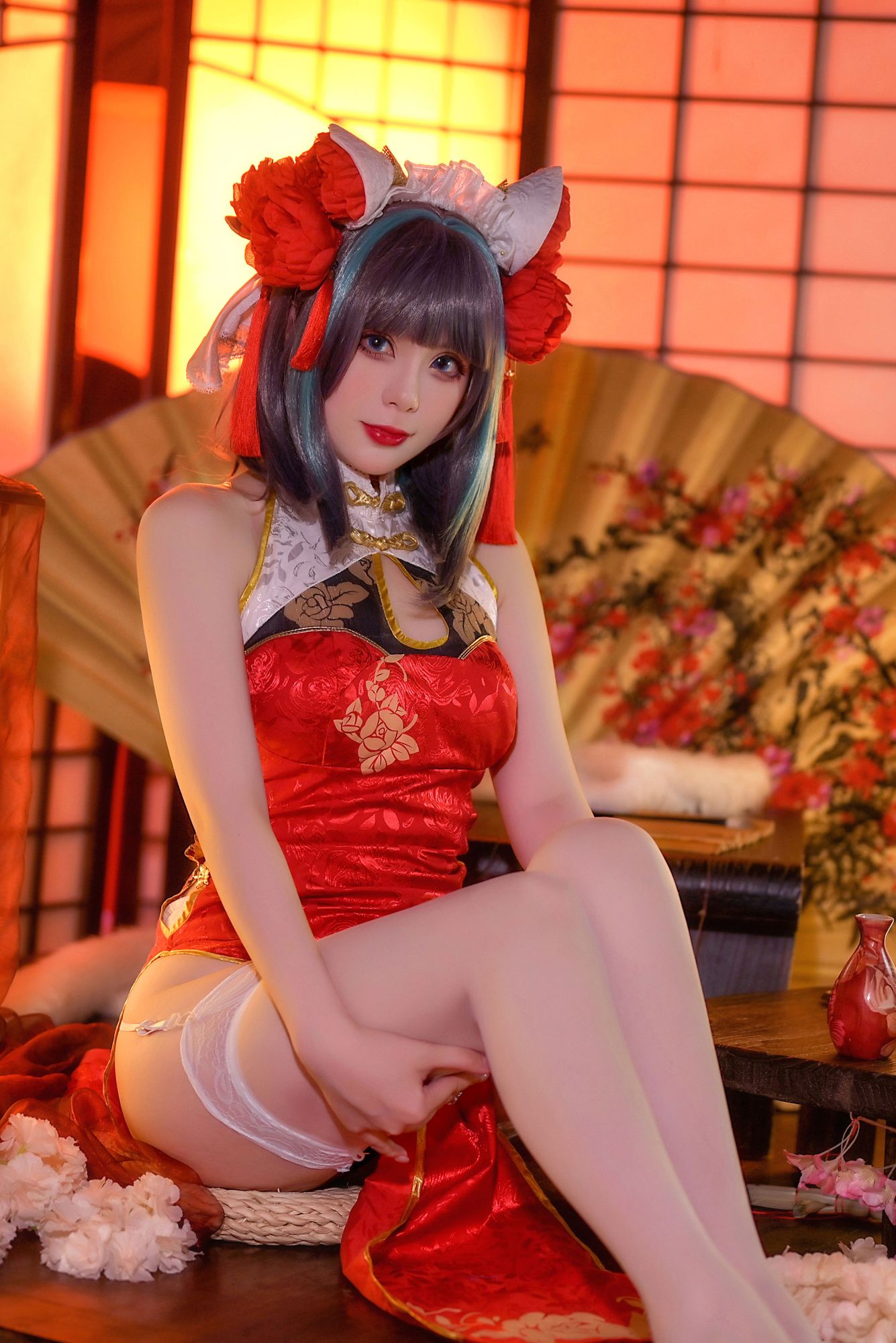 图片[4]-No.008 – 碧蓝航线 柴郡 红旗袍 [20P]-coswz-cos王者