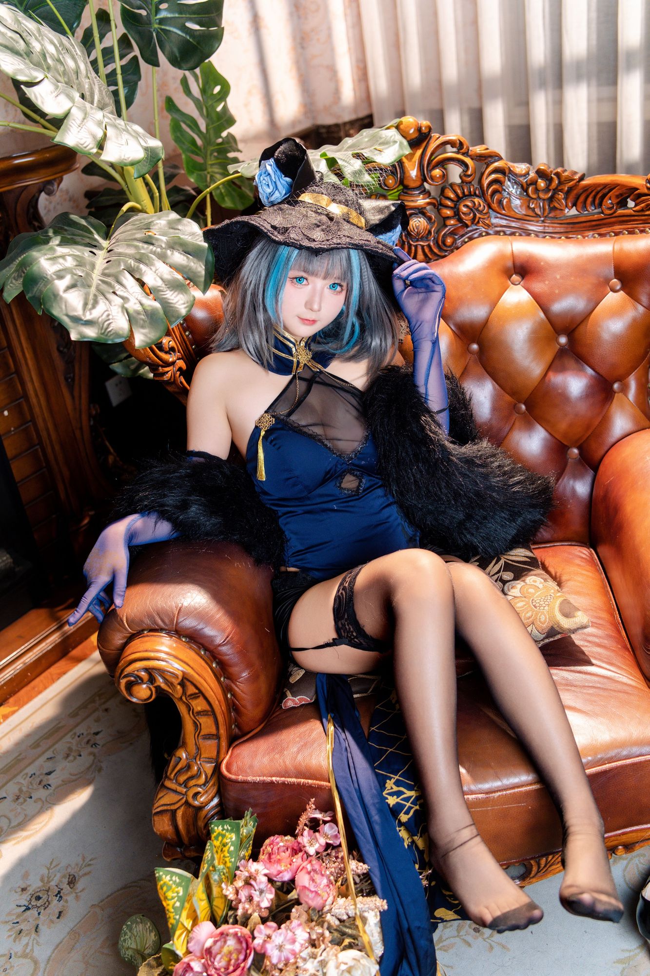 No.010 – 碧蓝航线 柴郡旗袍 [36P]-coswz-cos王者