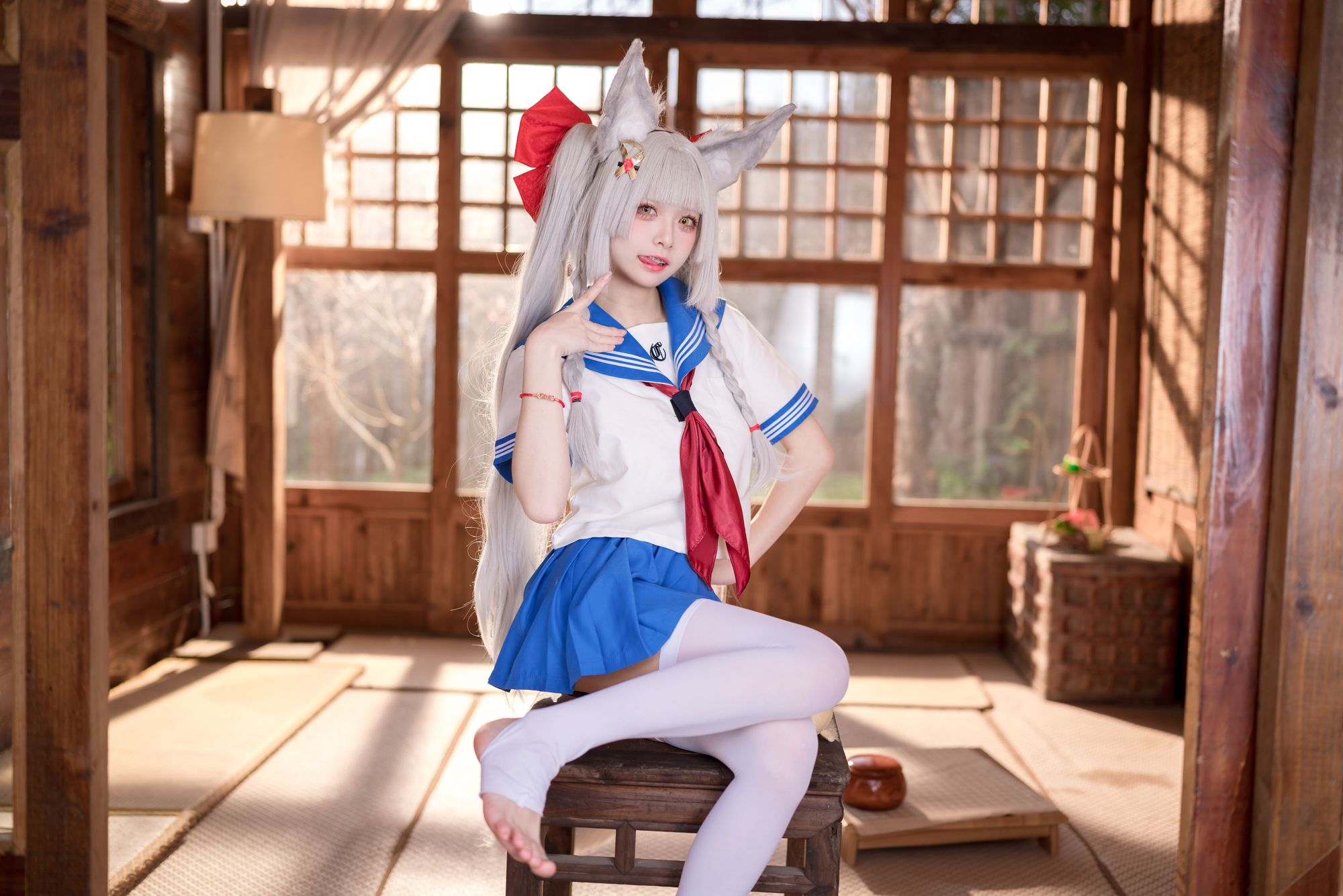 No.021 – 碧蓝航线 朝凪JK [37P]-coswz-cos王者