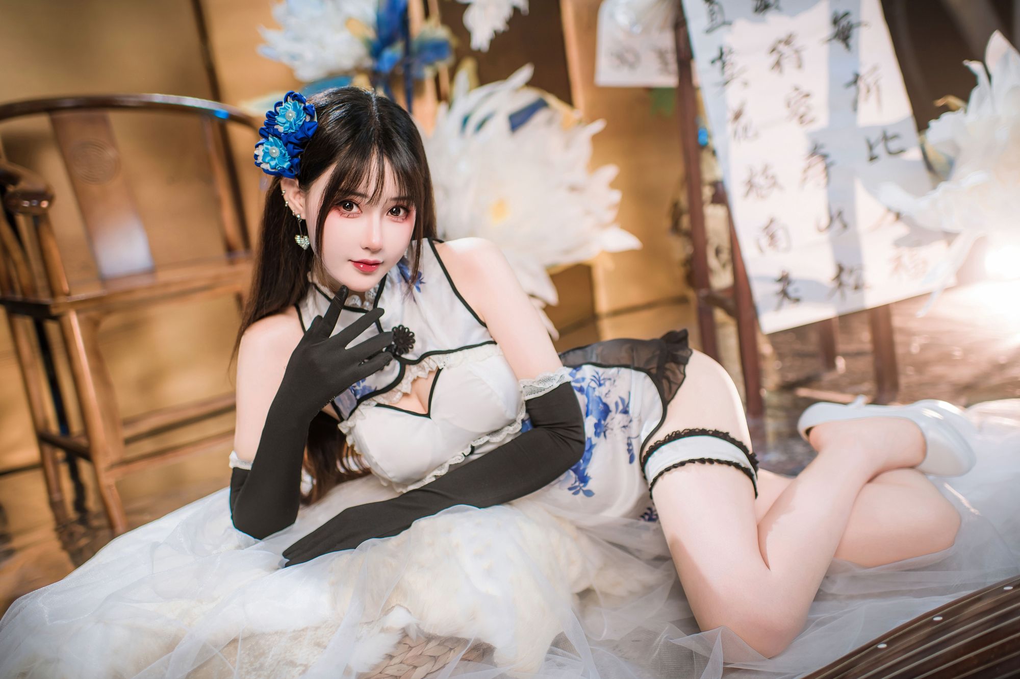 图片[2]-No.023 – 瓶儿 青花瓷旗袍 [25P]-coswz-cos王者