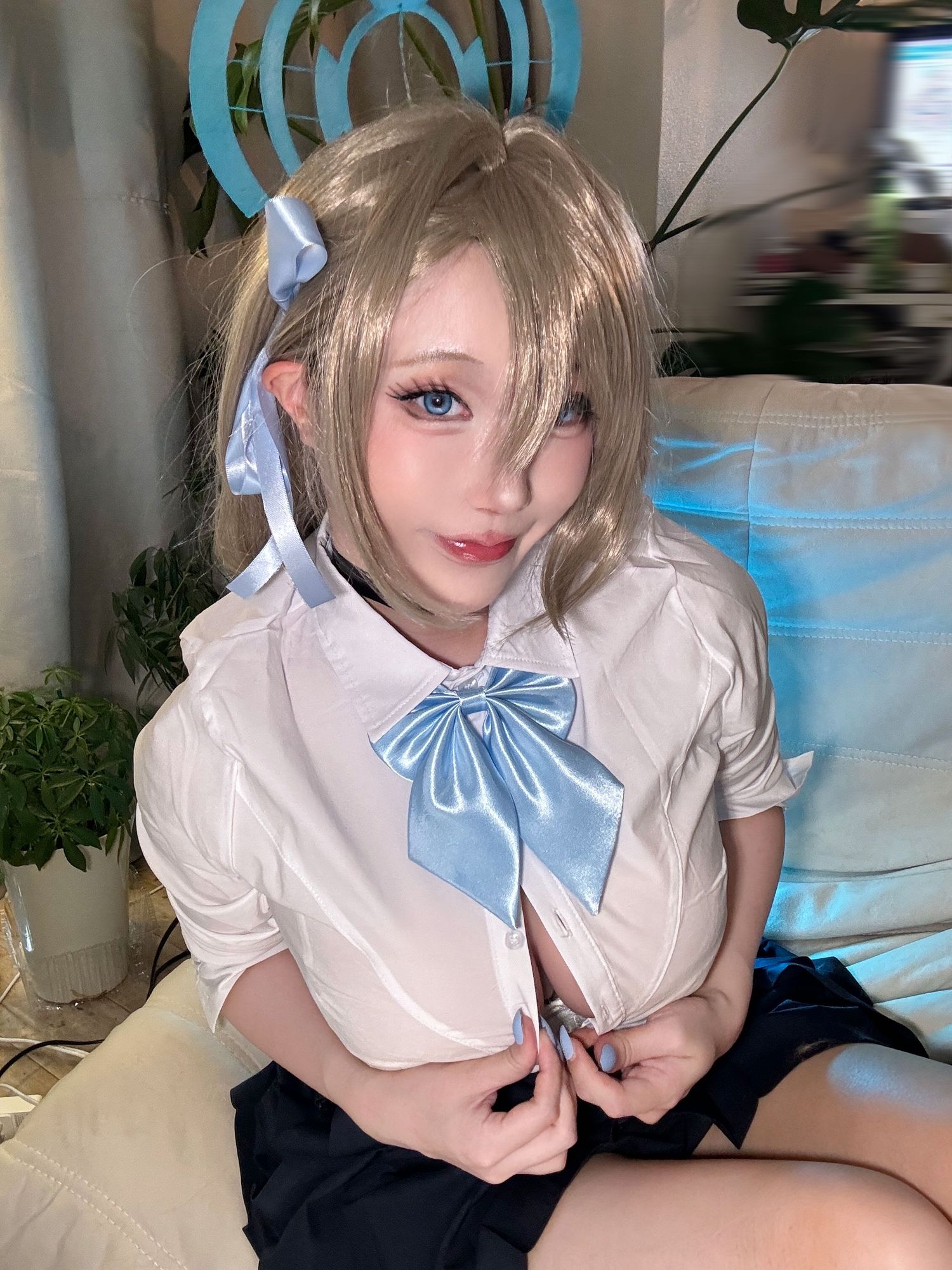 图片[3]-No.027 – 碧蓝档案 明日奈制服自拍 [17P 7V]-coswz-cos王者