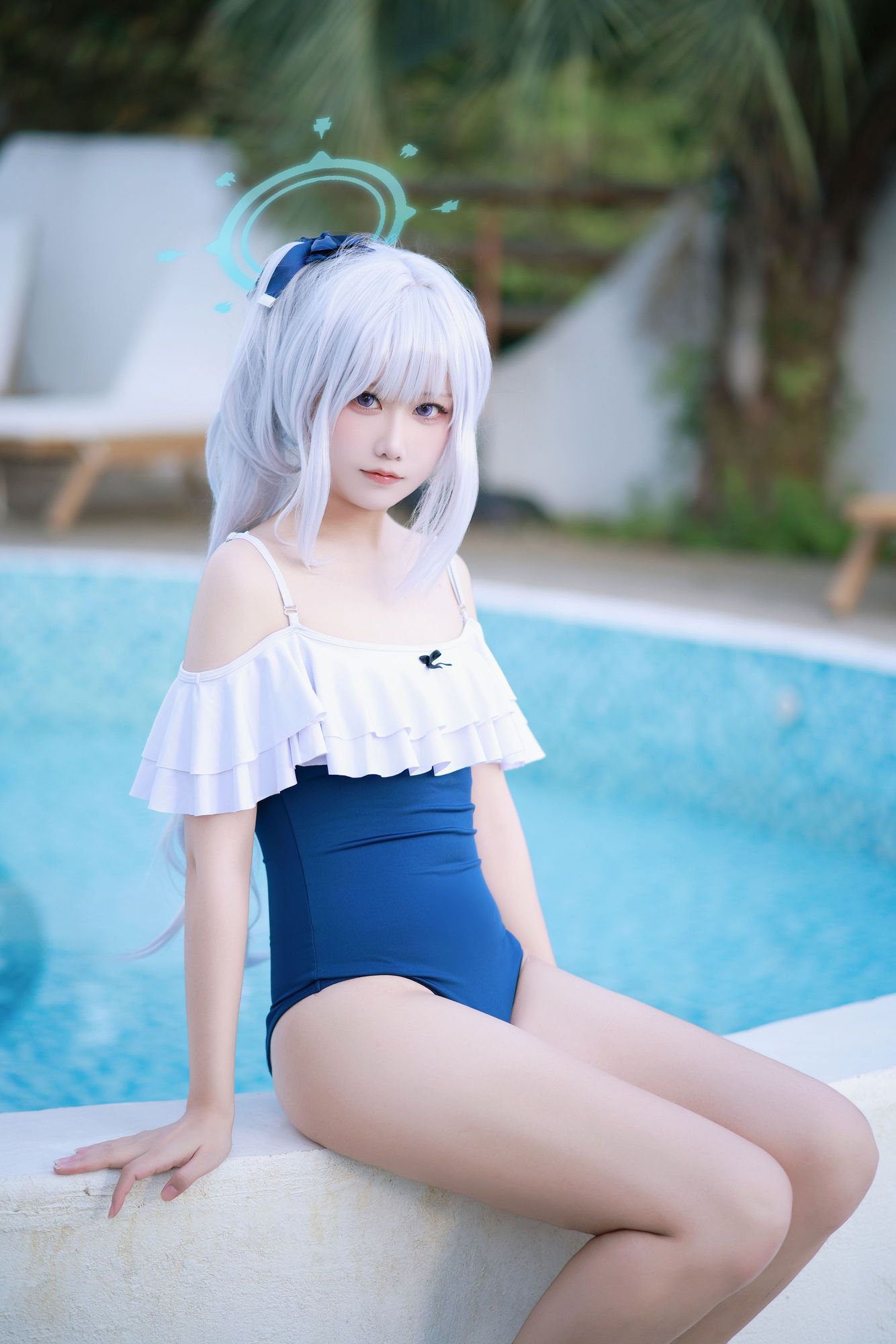 No.031 – 蔚蓝档案 月雪宫子泳装 [20P]-coswz-cos王者