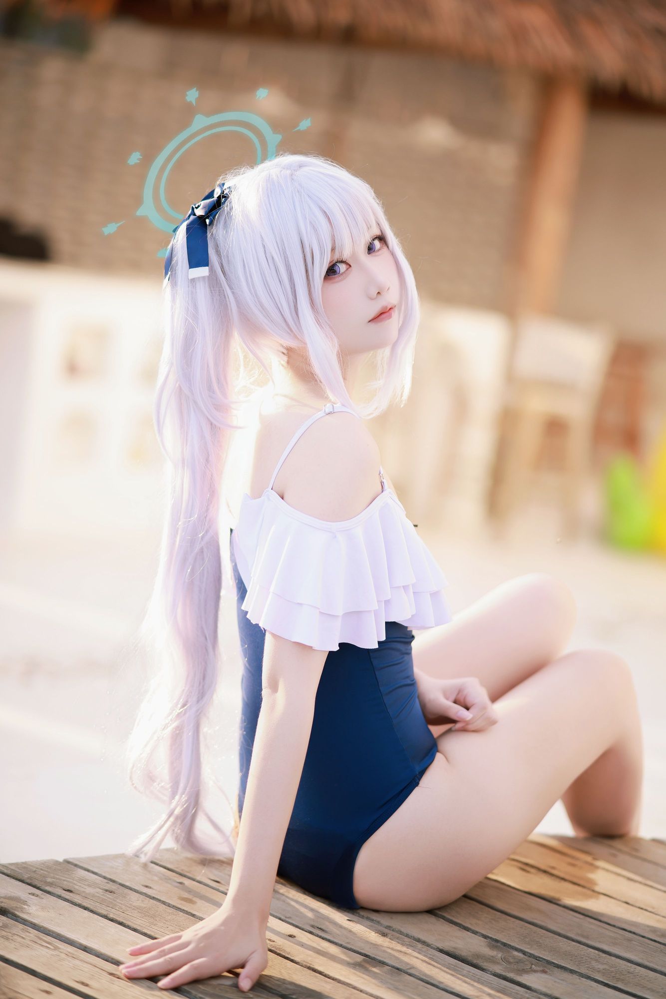 图片[3]-No.031 – 蔚蓝档案 月雪宫子泳装 [20P]-coswz-cos王者