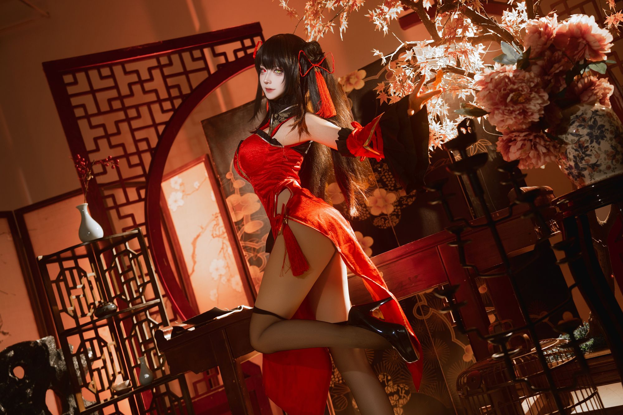 图片[2]-No.032 – 约会大作战 时崎狂三 旗袍 [12P]-coswz-cos王者