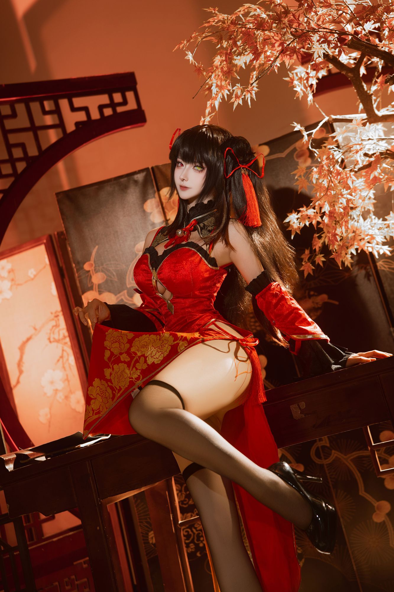 No.032 – 约会大作战 时崎狂三 旗袍 [12P]-coswz-cos王者