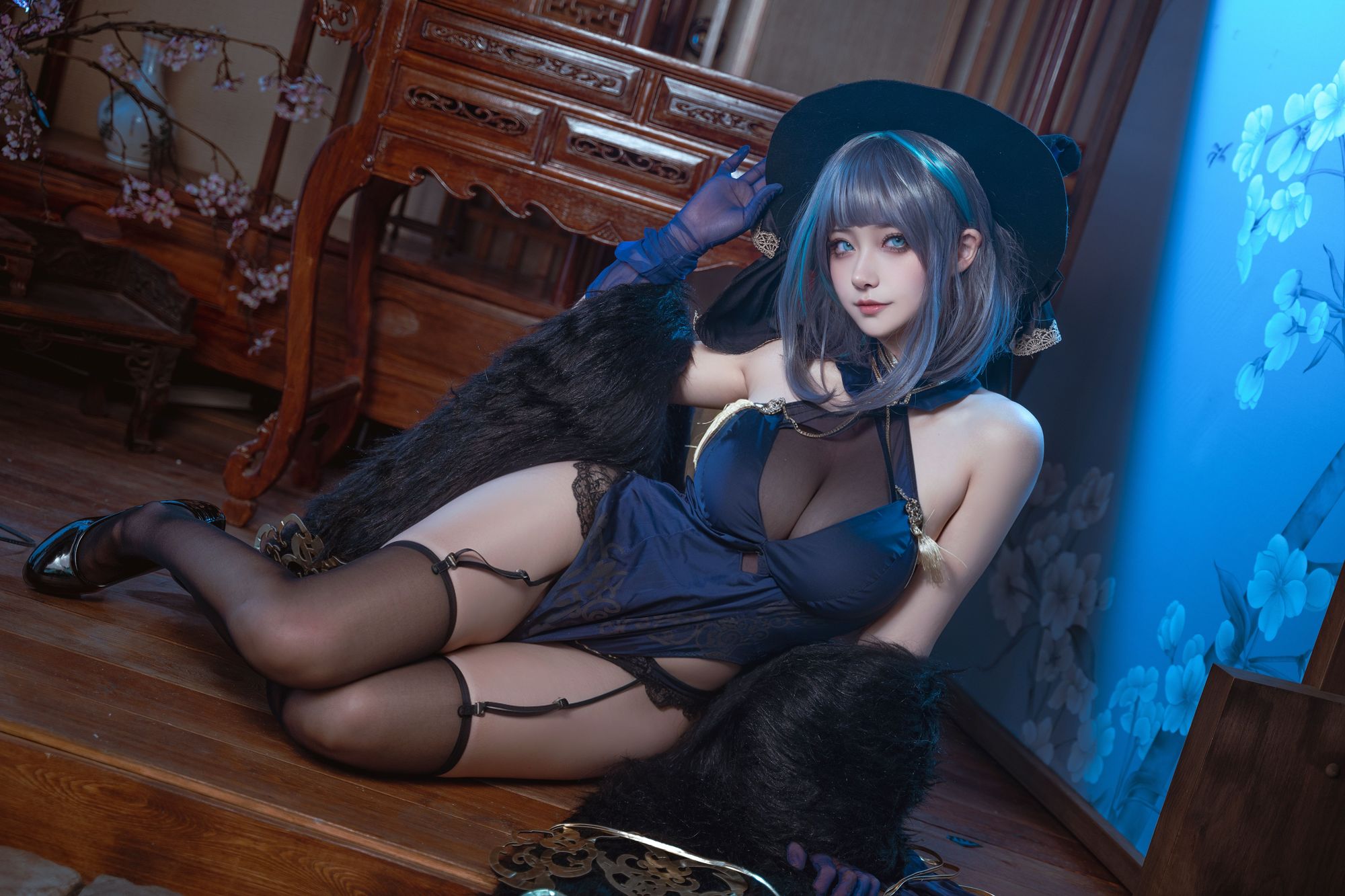 图片[2]-No.044 – 碧蓝航线 柴郡旗袍 [12P]-coswz-cos王者