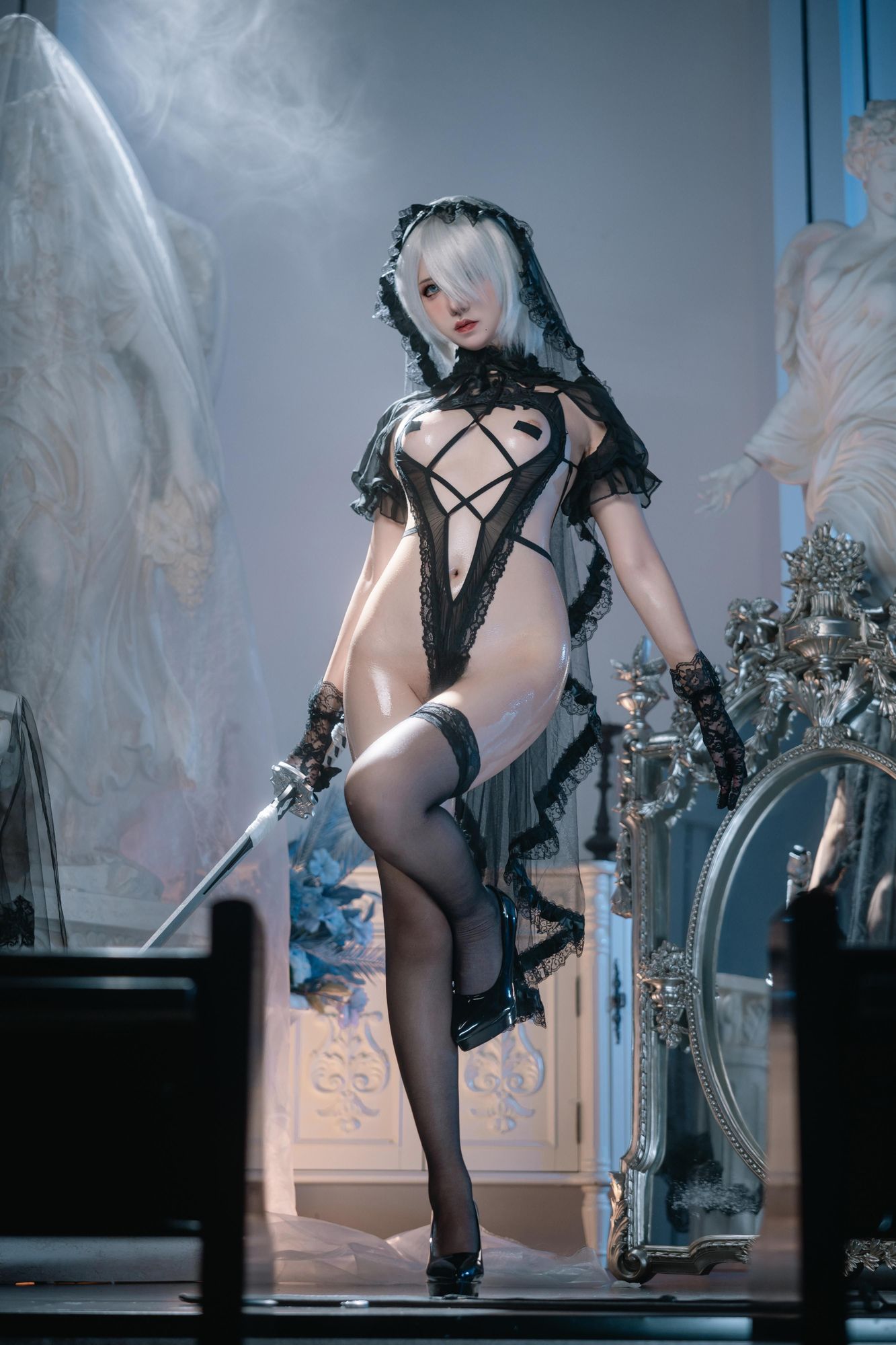 图片[3]-No.045 – 尼尔·机械纪元 2B黑花嫁 [93P]-coswz-cos王者