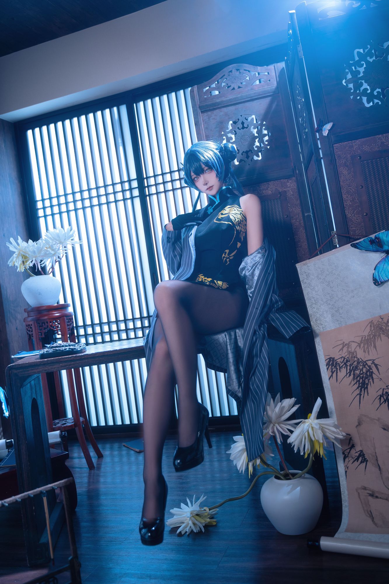 图片[2]-No.046 – 蔚蓝档案 妃咲 旗袍 [12P]-coswz-cos王者