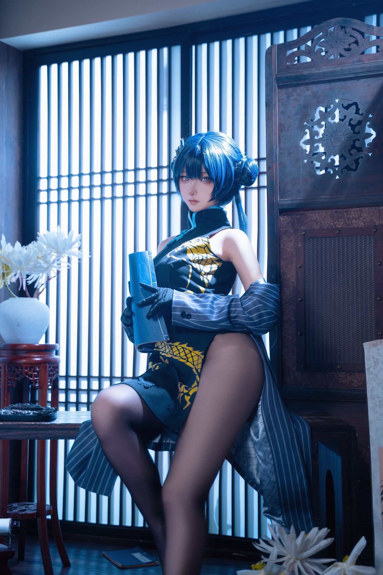 No.046 – 蔚蓝档案 妃咲 旗袍 [12P]-coswz-cos王者