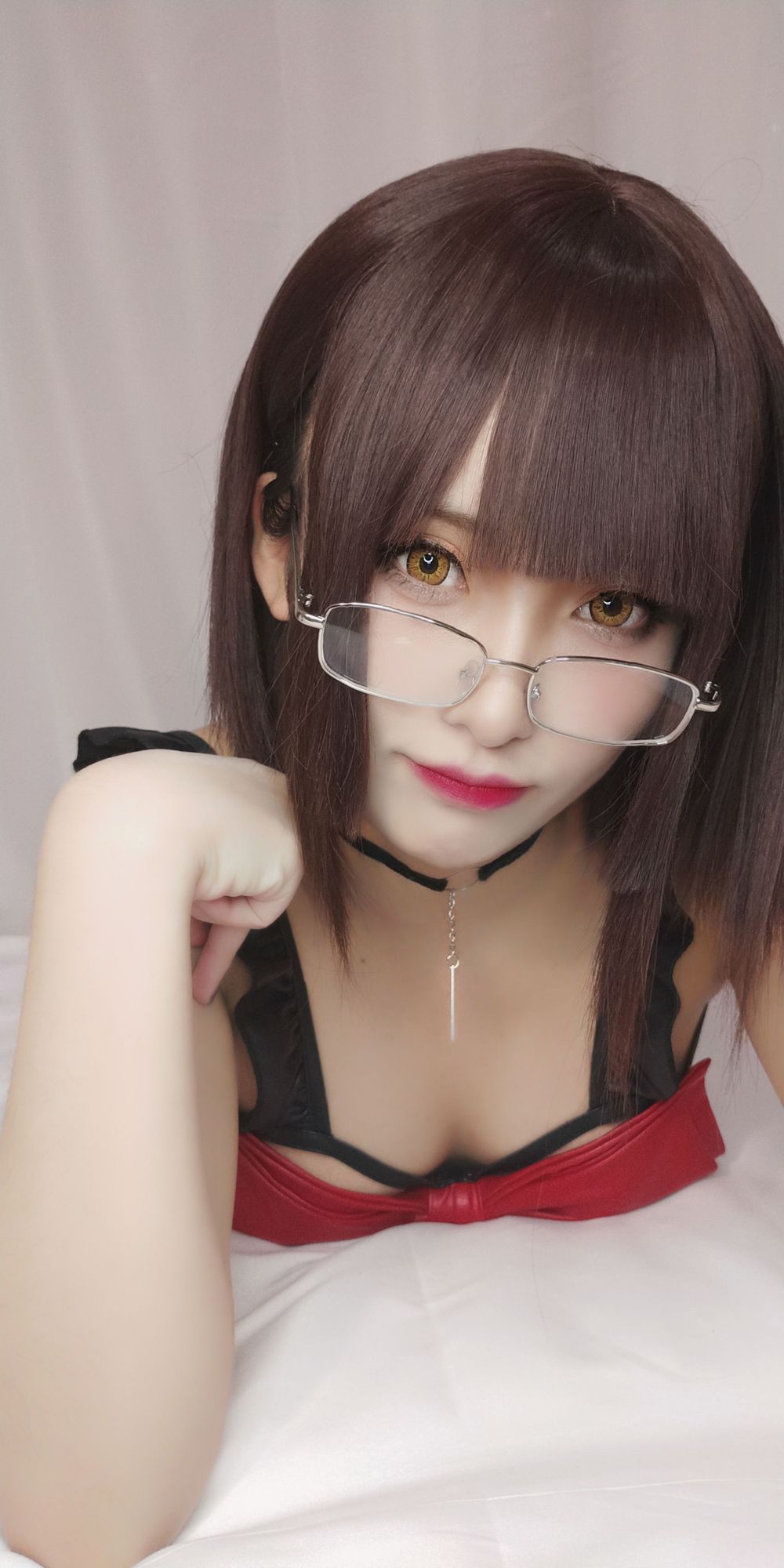 No.075 - 红色蝴蝶结妹妹 [99P 7V]-coswz-cos王者