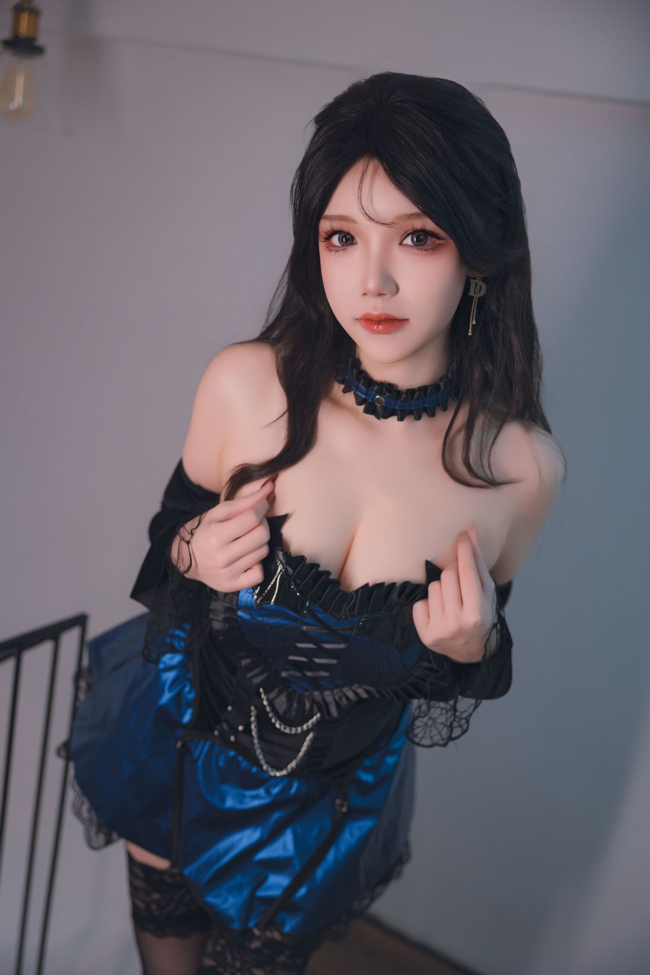 图片[3]-No.081 – 蓝色蕾丝短裙 [53P 1V]-coswz-cos王者