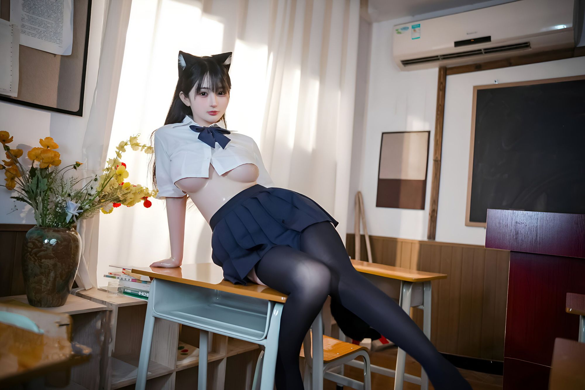 图片[2]-No.143 – JK猫耳 [150P 1V]-coswz-cos王者