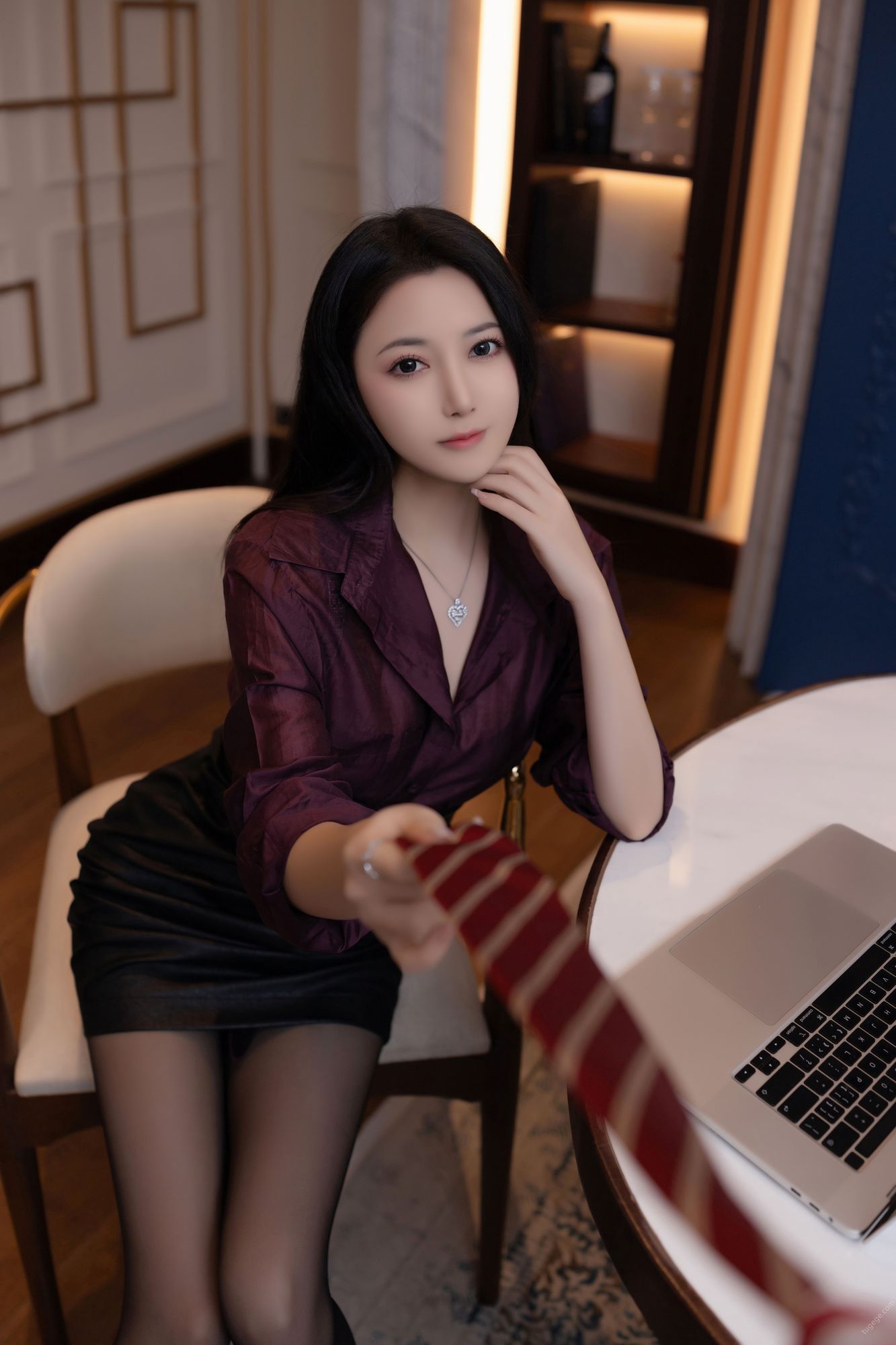 图片[3]-No.173 – 紫色衬衫 [120P]-coswz-cos王者