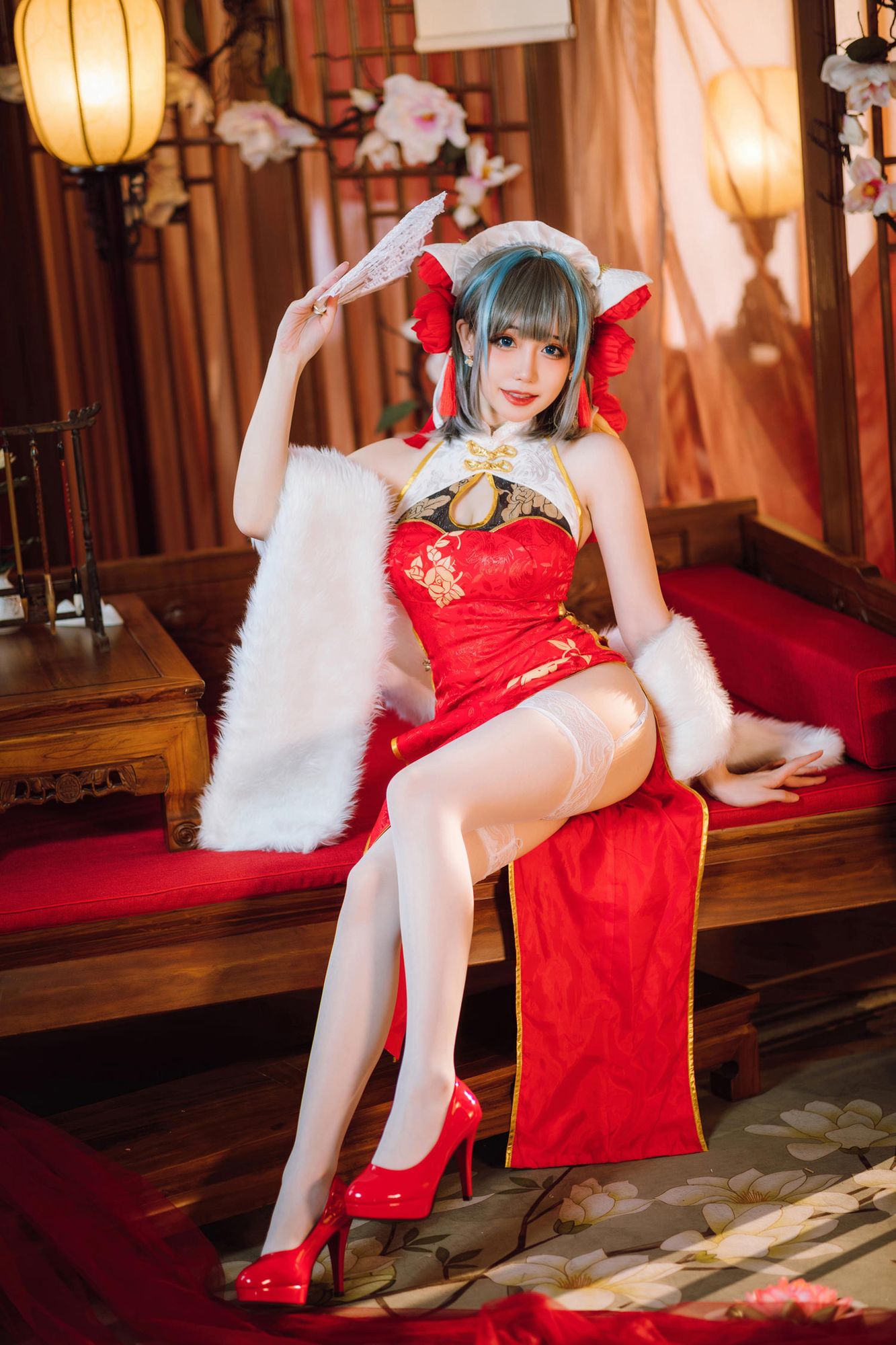 图片[2]-No.050 – 碧蓝航线 柴郡旗袍 [29P]-coswz-cos王者