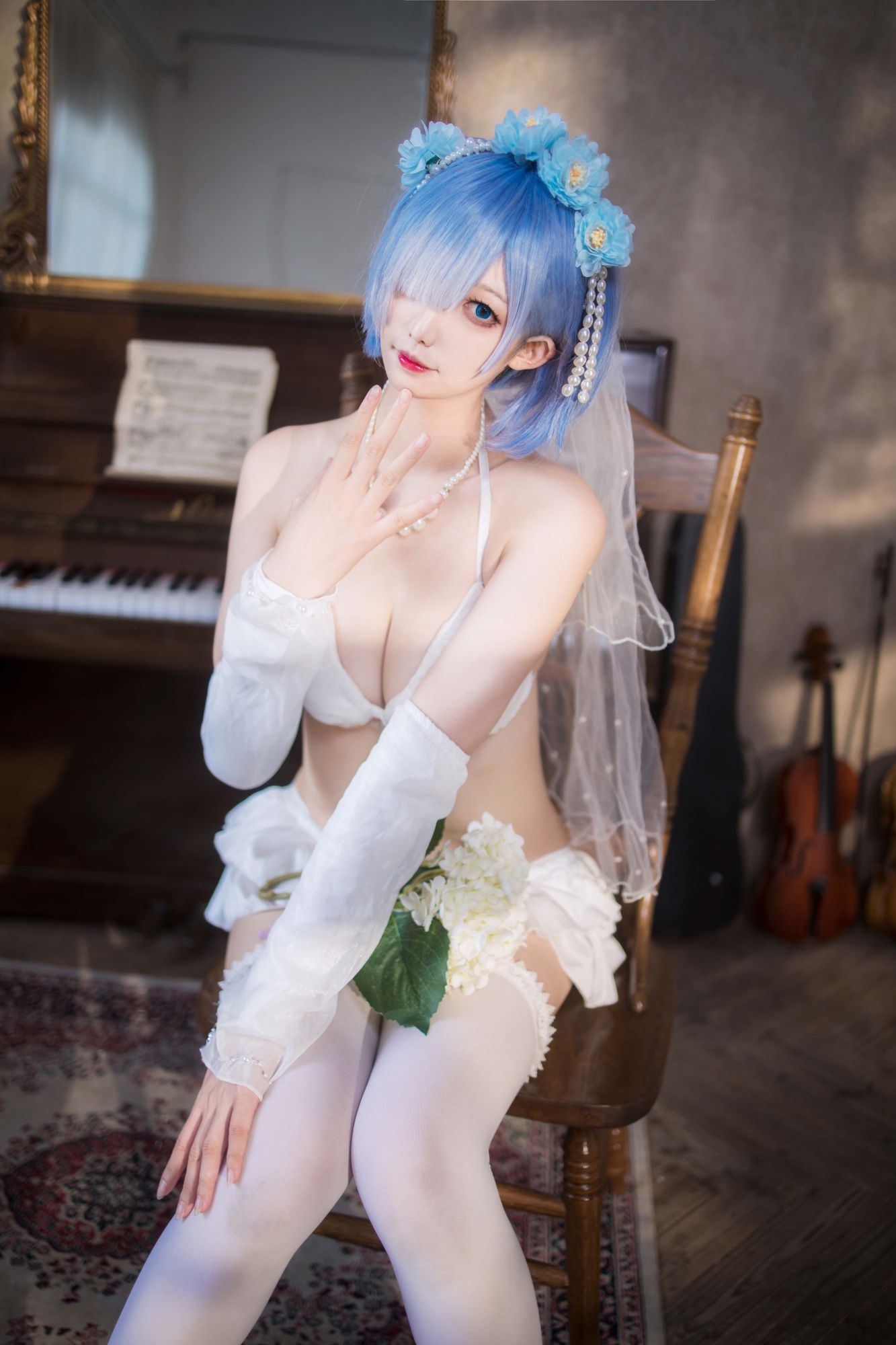 No.054 - 蕾姆花嫁 [26P]-coswz-cos王者