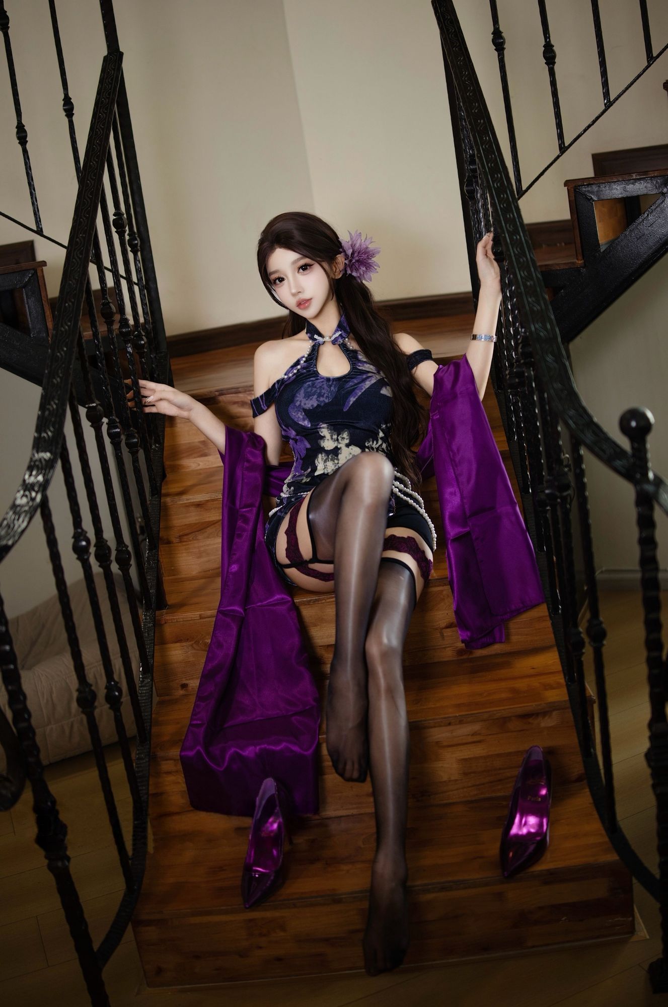 图片[3]-No.162 – 紫韵旗袍 [20P]-coswz-cos王者
