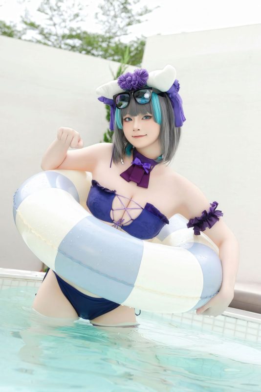 No.053 – 碧蓝航线 柴郡 泳装 [29P]-coswz-cos王者