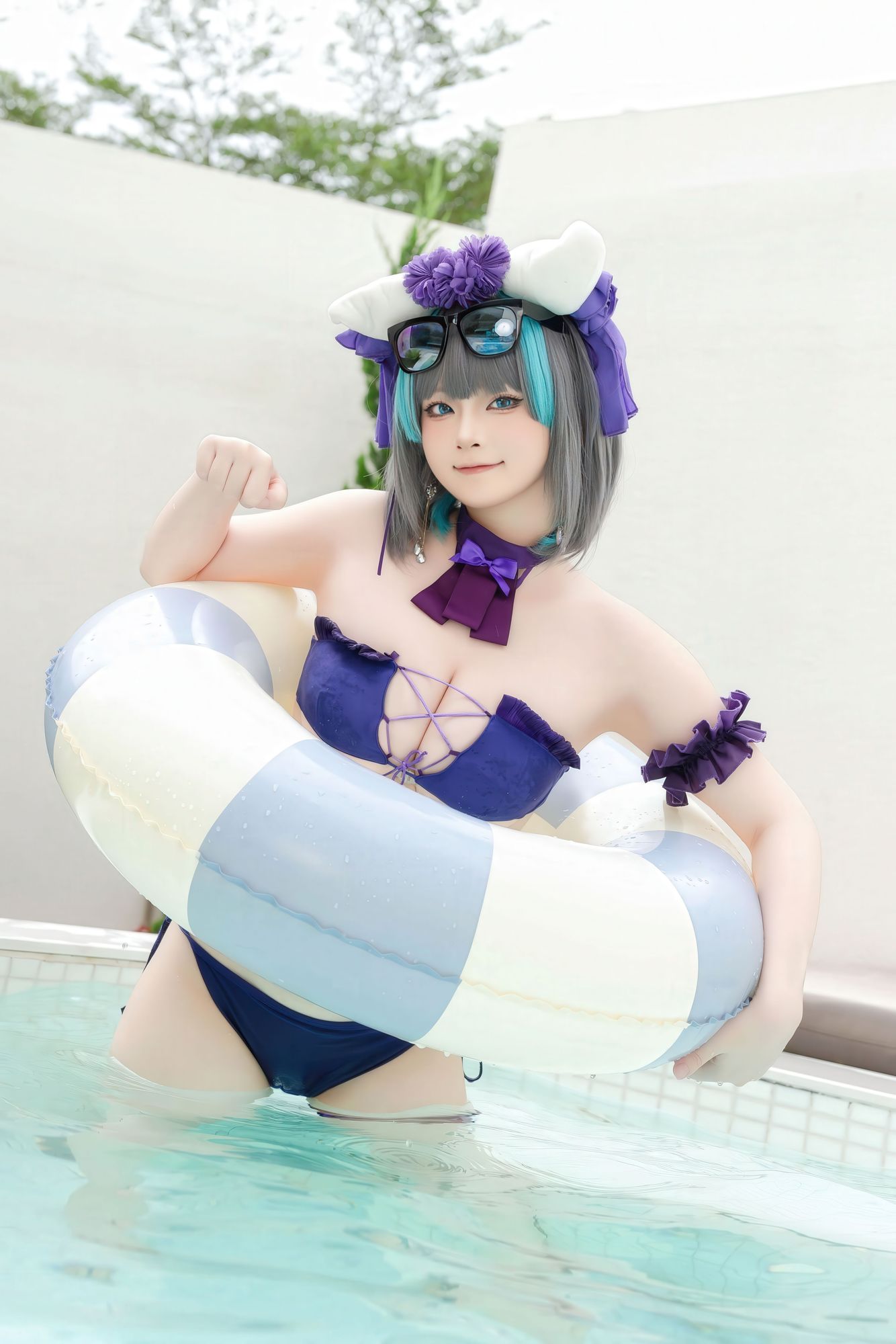 图片[1]-No.053 – 碧蓝航线 柴郡 泳装 [29P]-coswz-cos王者