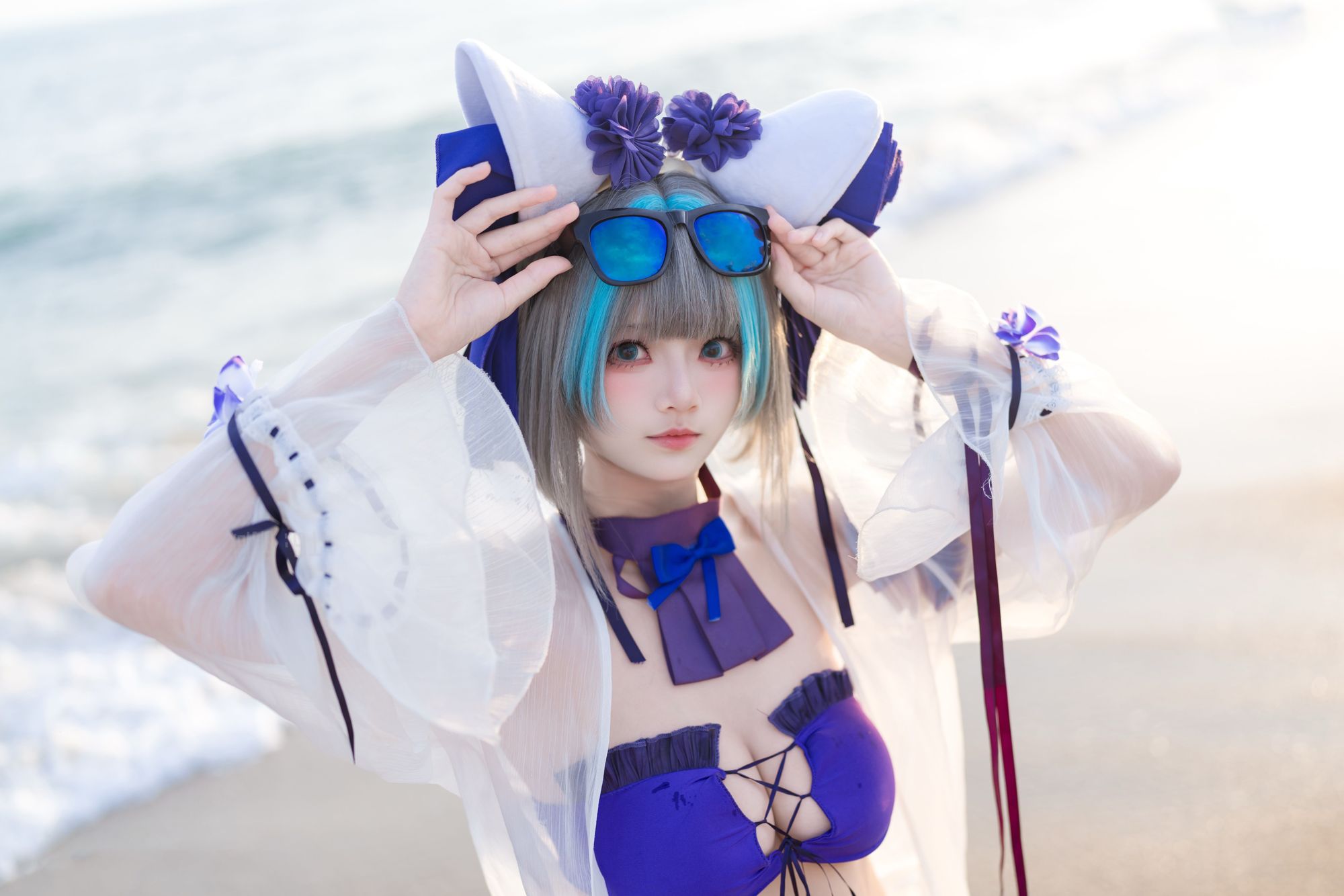 图片[2]-No.040 – 碧蓝航线 柴郡泳装 [26P]-coswz-cos王者