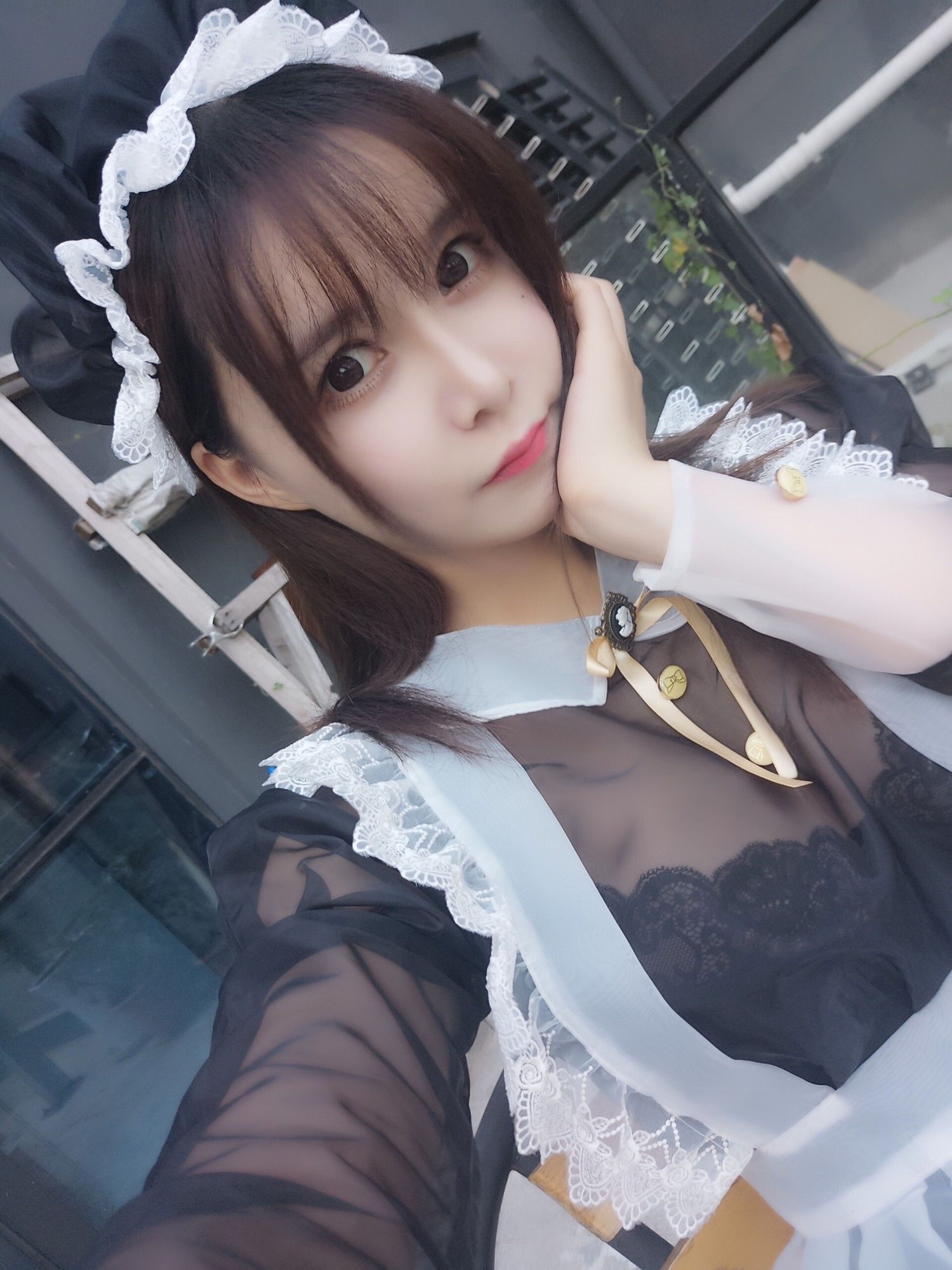 图片[2]-No.041 – 黑色透明女仆 [33P]-coswz-cos王者