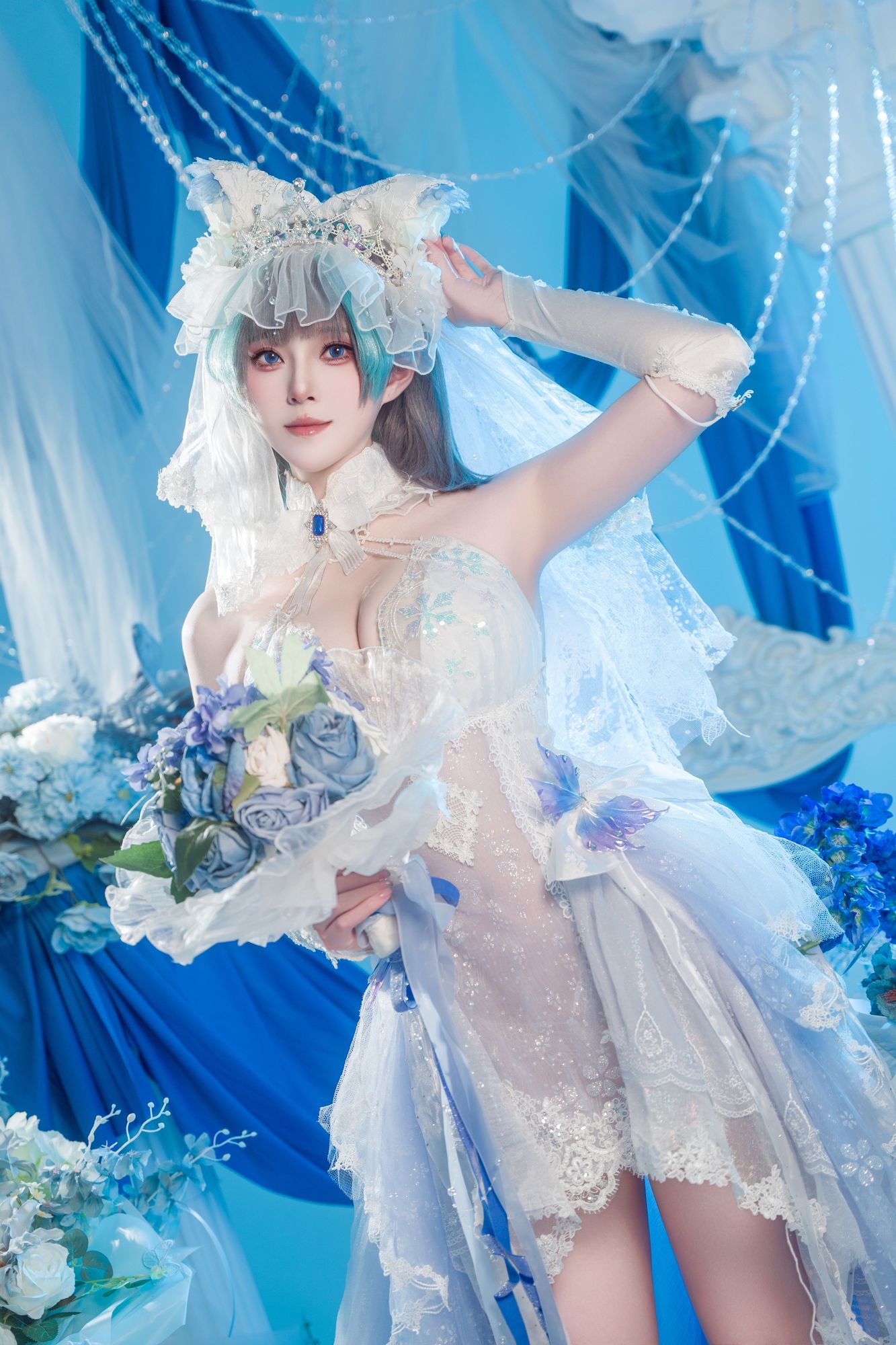图片[4]-No.094 – 碧蓝航线 柴郡婚纱 [70P]-coswz-cos王者