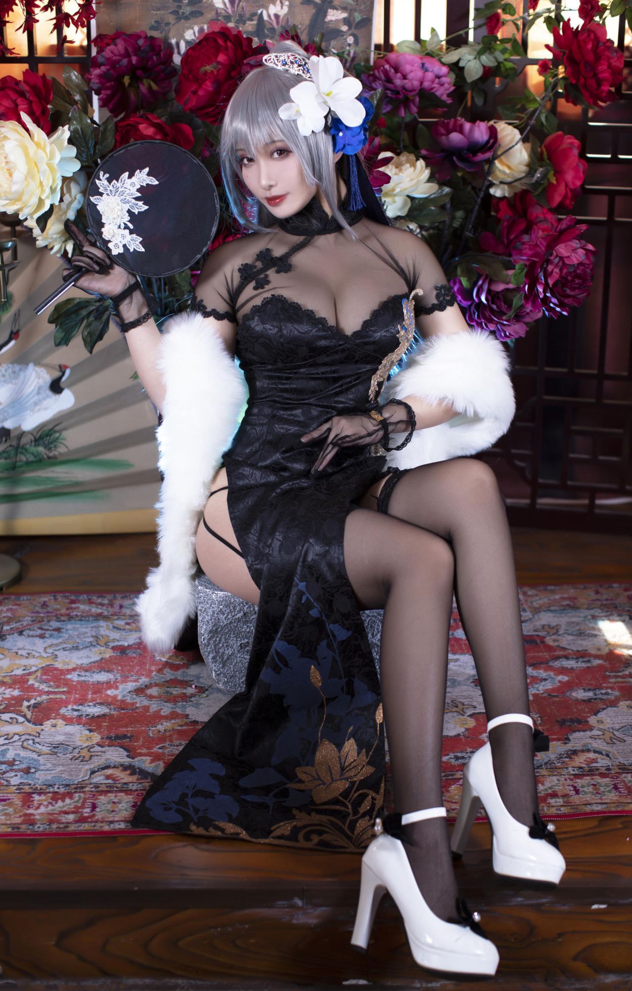 图片[1]-No.110 – 碧蓝航线 路易九世旗袍 [43P]-coswz-cos王者