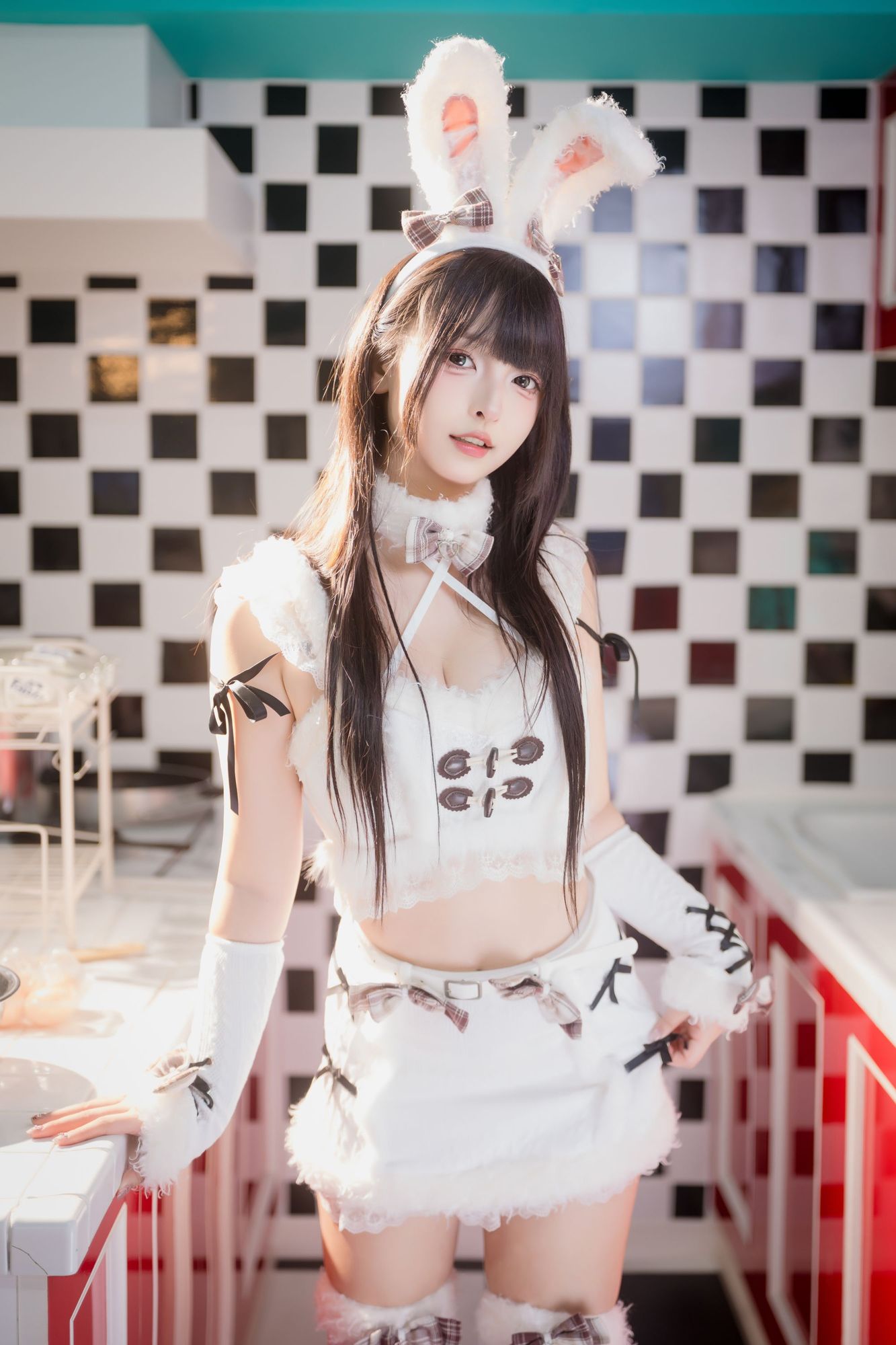 图片[1]-No.225 – 毛绒白兔 [75P 2V]-coswz-cos王者