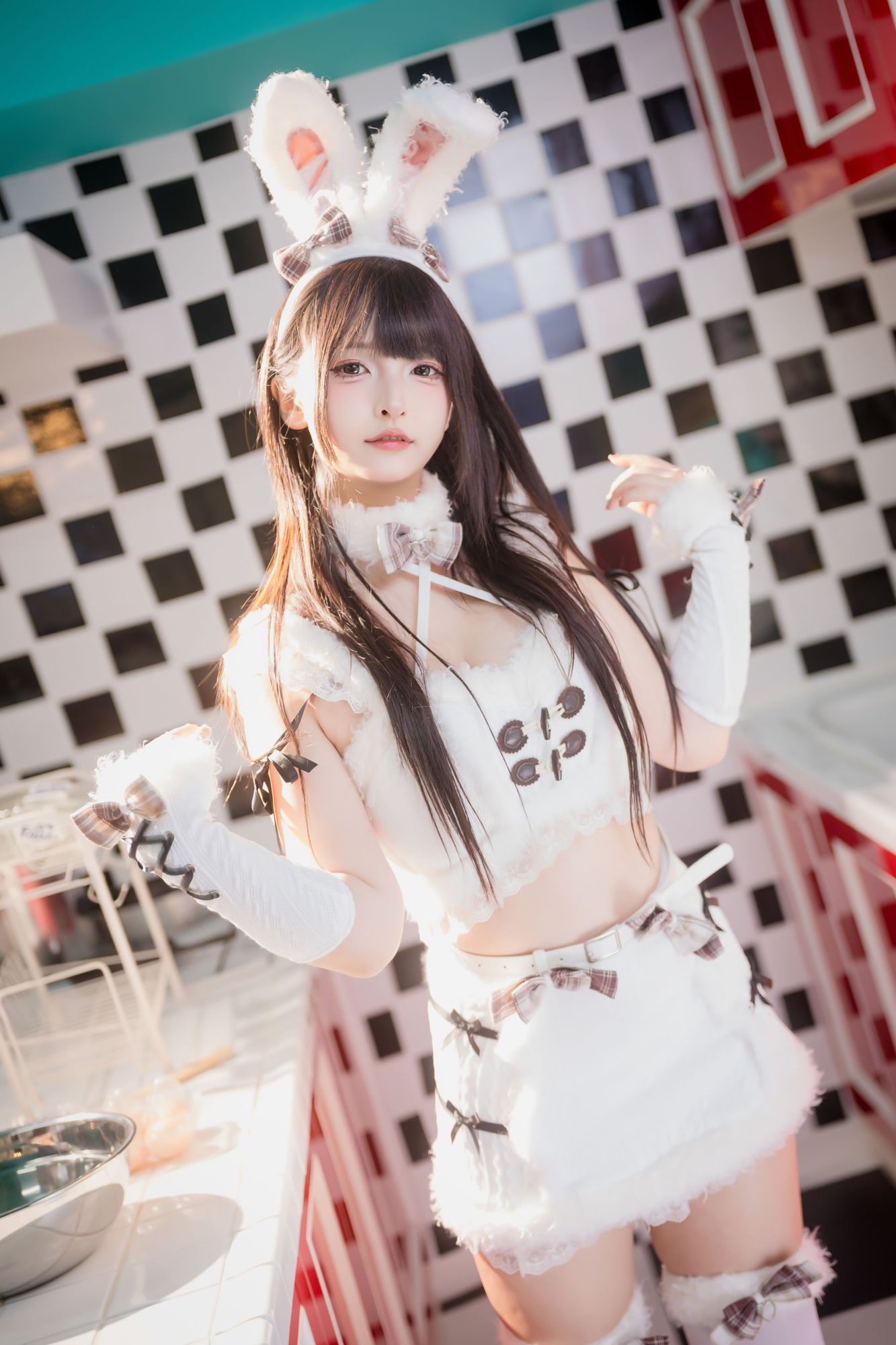 图片[3]-No.225 – 毛绒白兔 [75P 2V]-coswz-cos王者