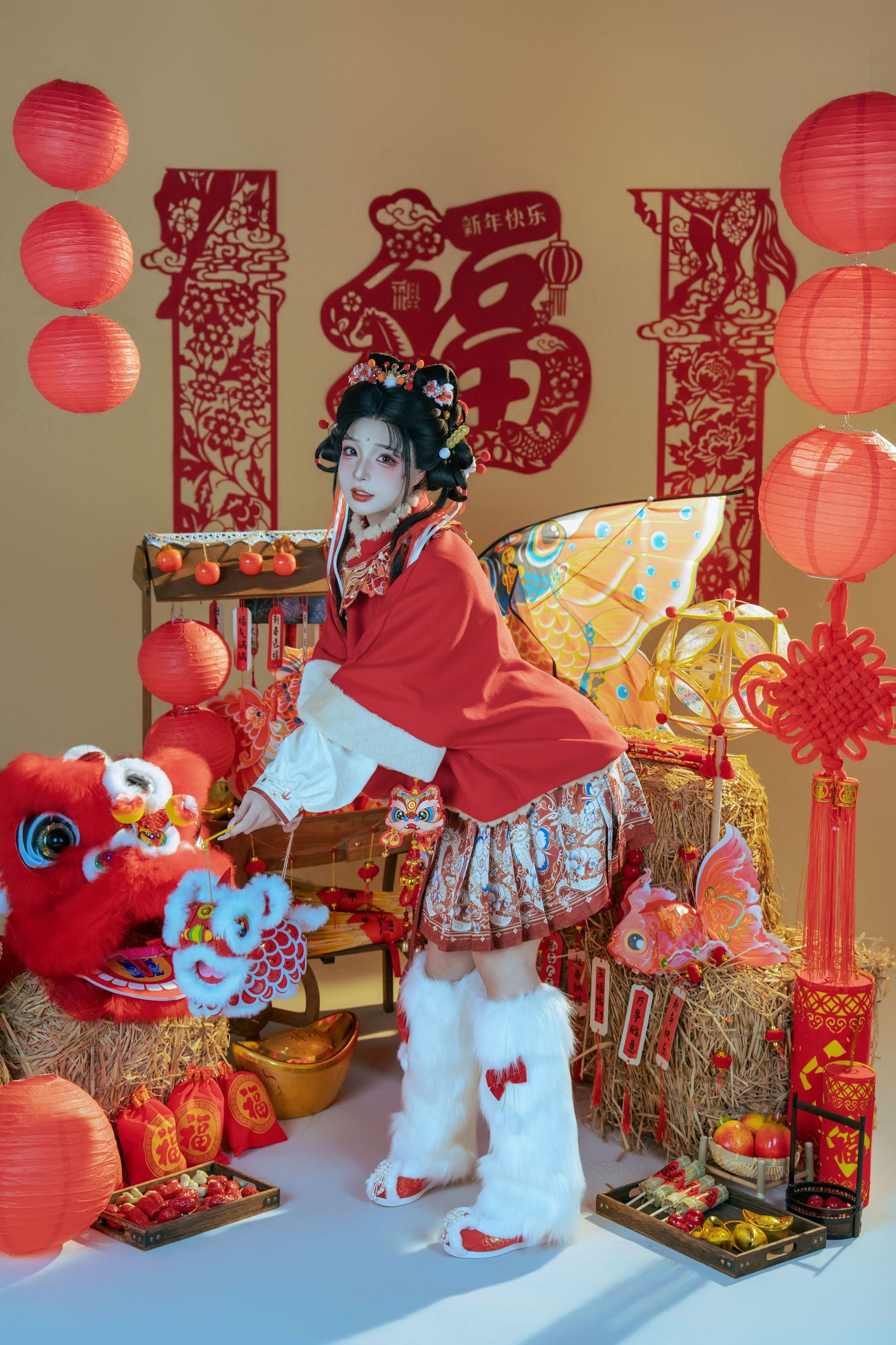 图片[1]-No.146 – 2026新春特辑 醒狮少女 [131P 2V]-coswz-cos王者