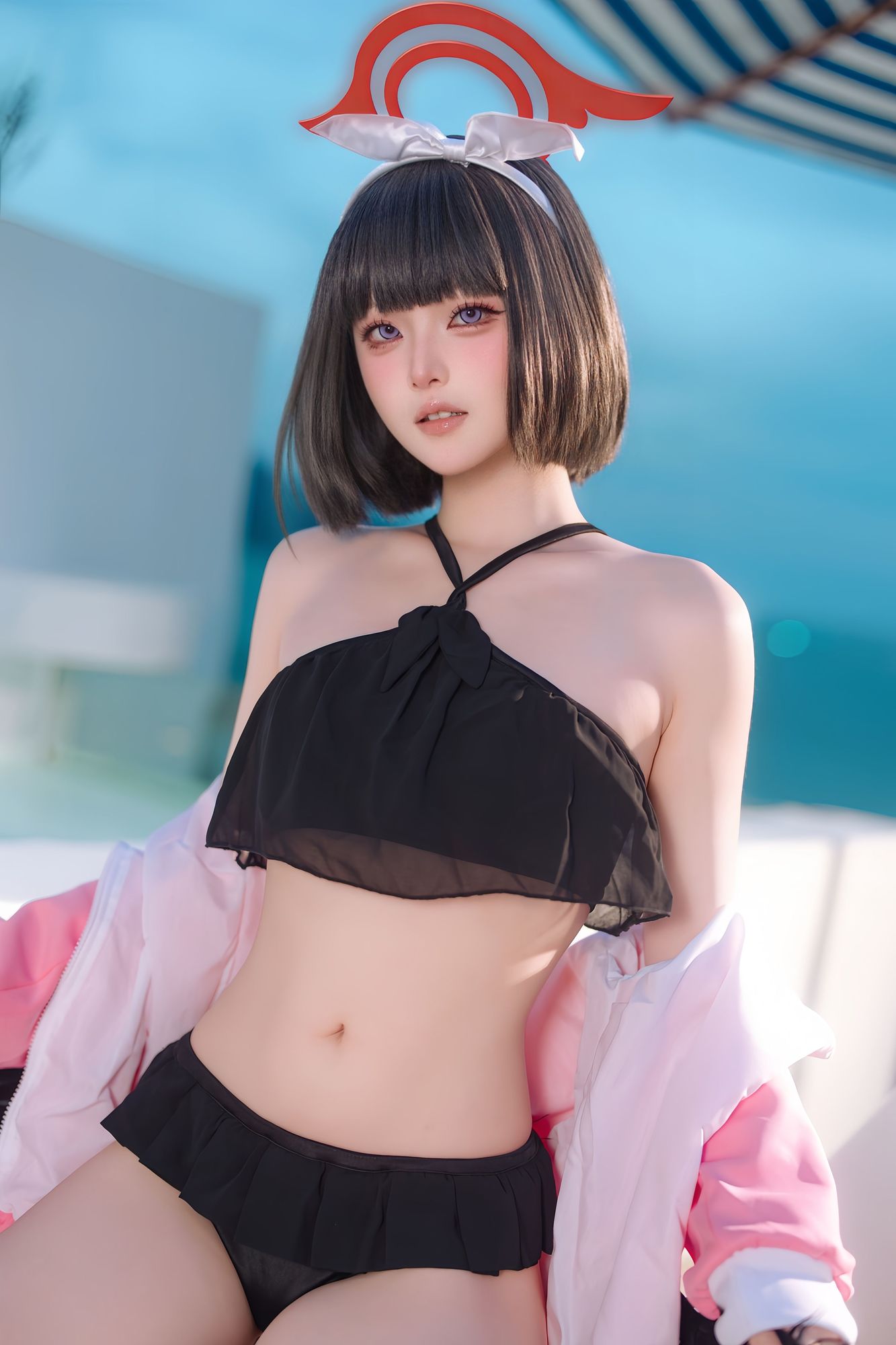 图片[3]-No.074 – 蔚蓝档案 真白泳装 [30P]-coswz-cos王者