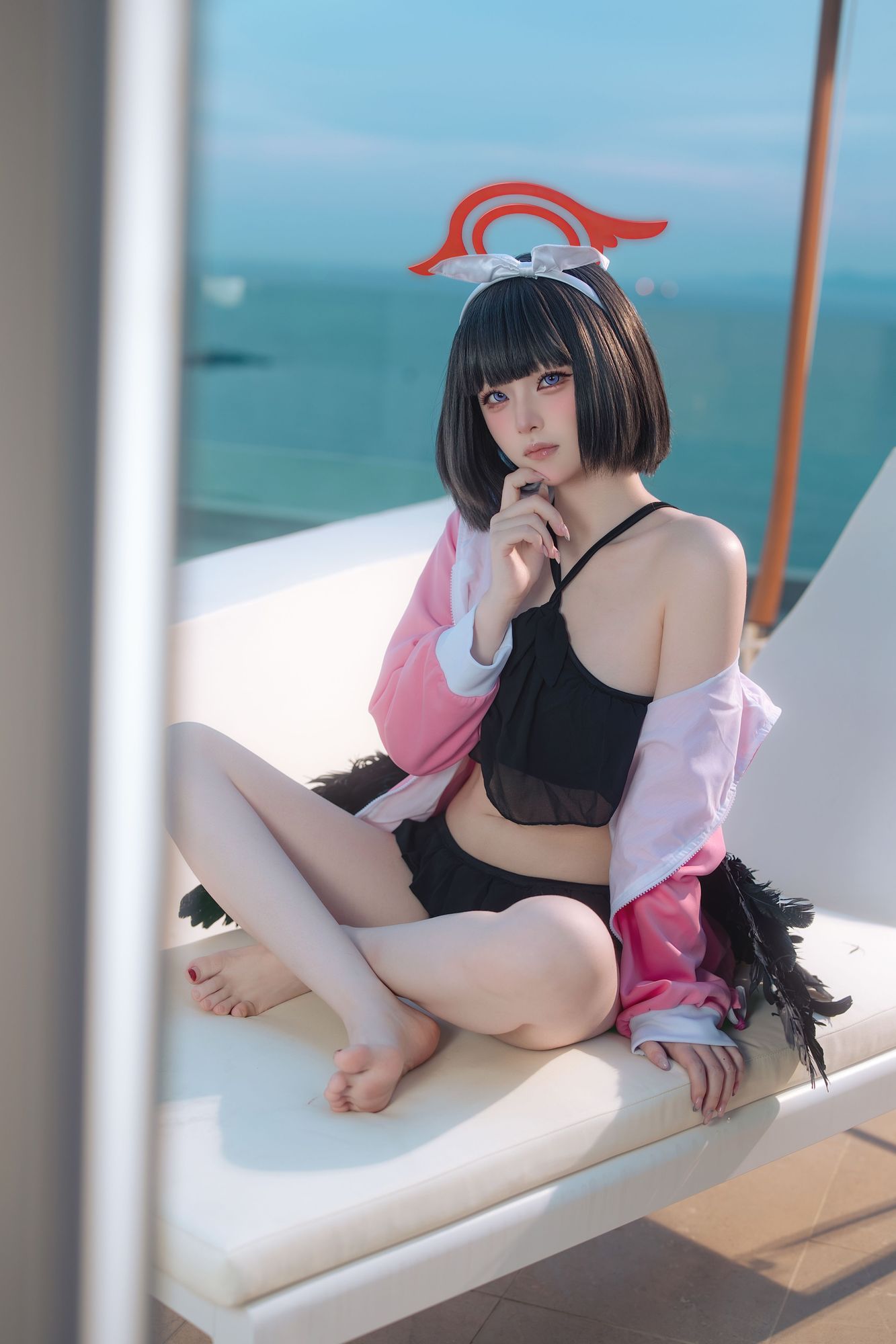 图片[1]-No.074 – 蔚蓝档案 真白泳装 [30P]-coswz-cos王者