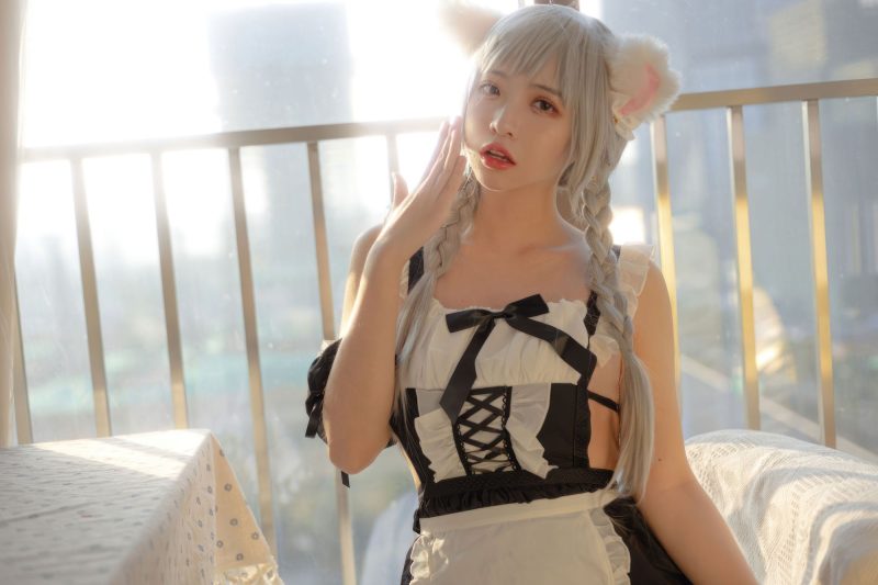 No.164 - 夕阳下的猫耳女仆 [40P]-coswz-cos王者
