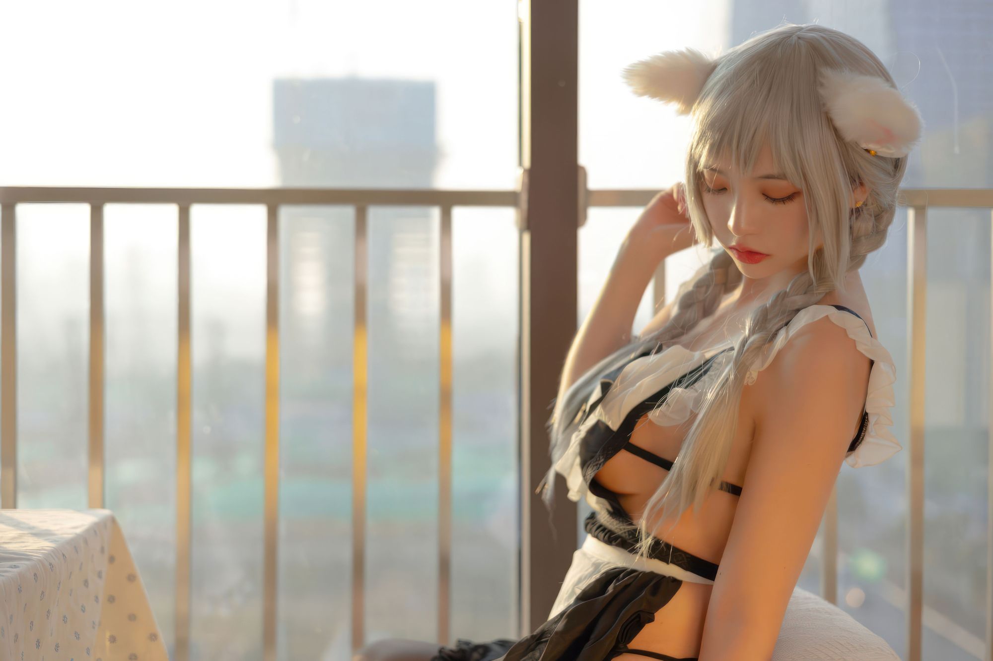 图片[6]-No.164 – 夕阳下的猫耳女仆 [40P]-coswz-cos王者