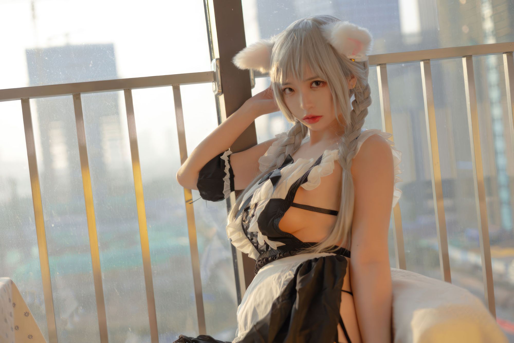 图片[4]-No.164 – 夕阳下的猫耳女仆 [40P]-coswz-cos王者