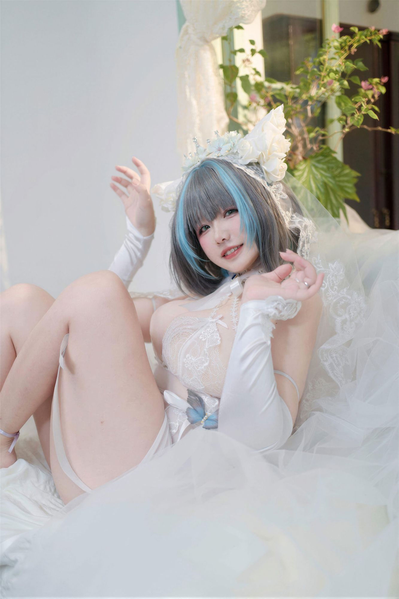 图片[4]-No.067 – 碧蓝航线 柴郡婚纱花嫁 [130P 4V]-coswz-cos王者
