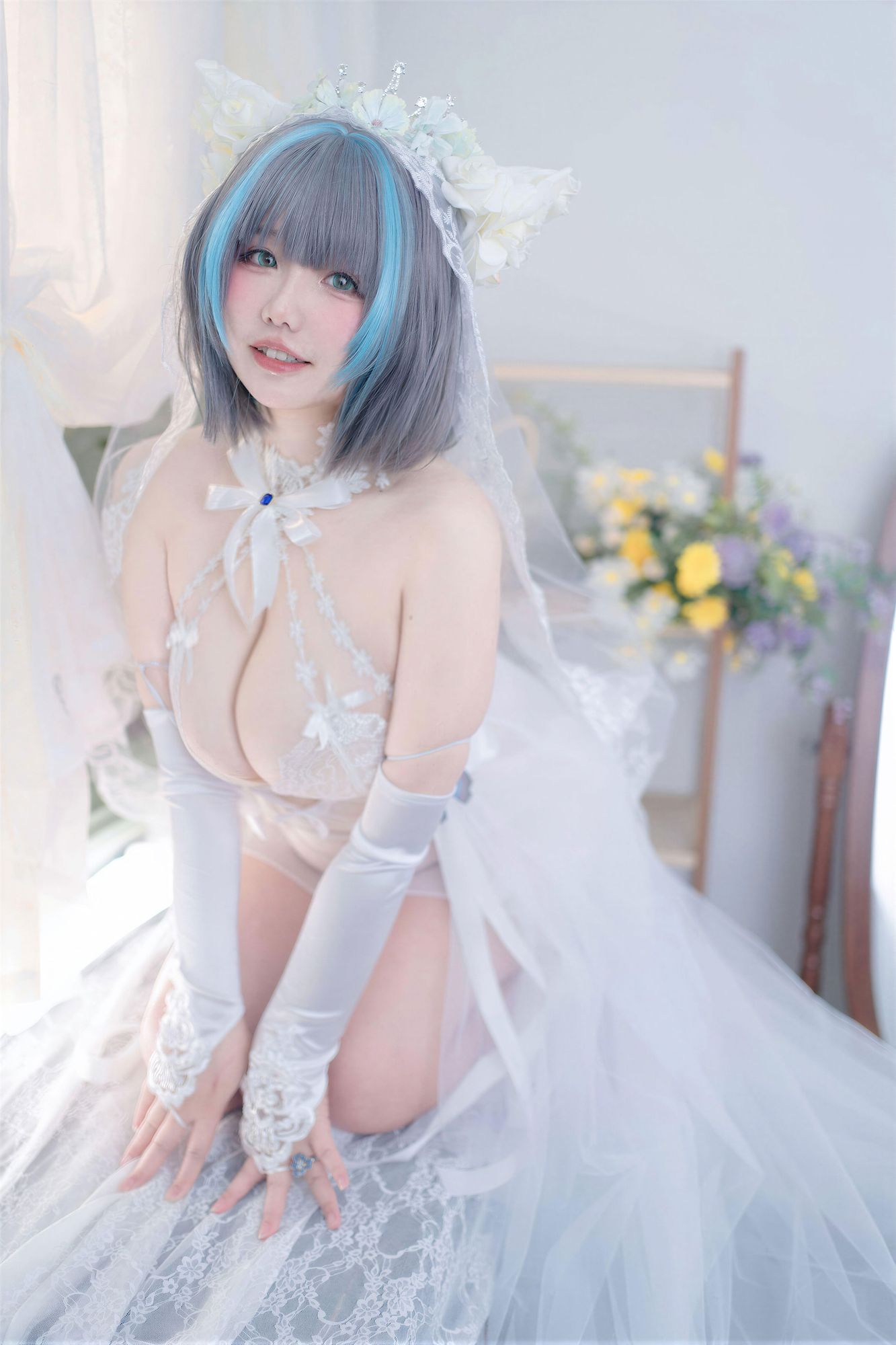 图片[7]-No.067 – 碧蓝航线 柴郡婚纱花嫁 [130P 4V]-coswz-cos王者