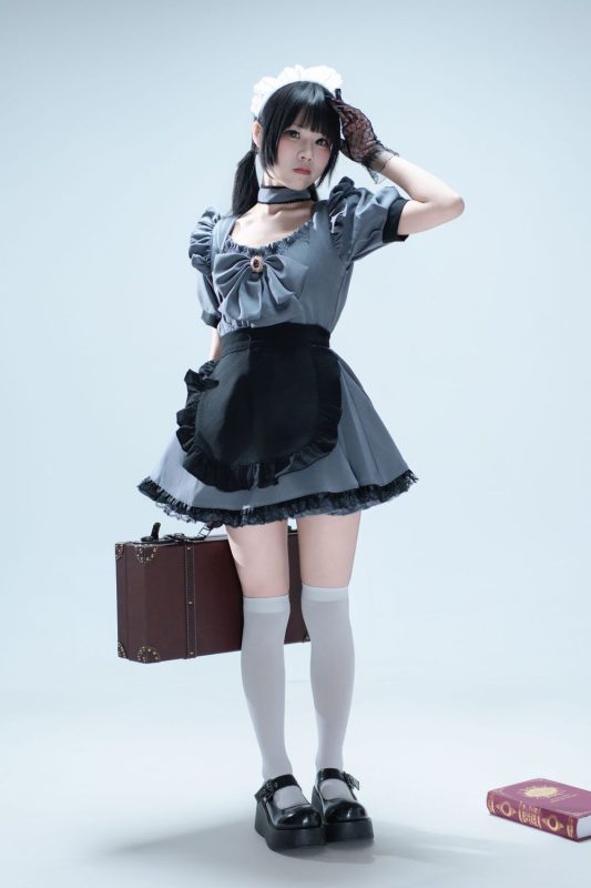 No.018 - 手提箱与灰色女仆 [80P]-coswz-cos王者