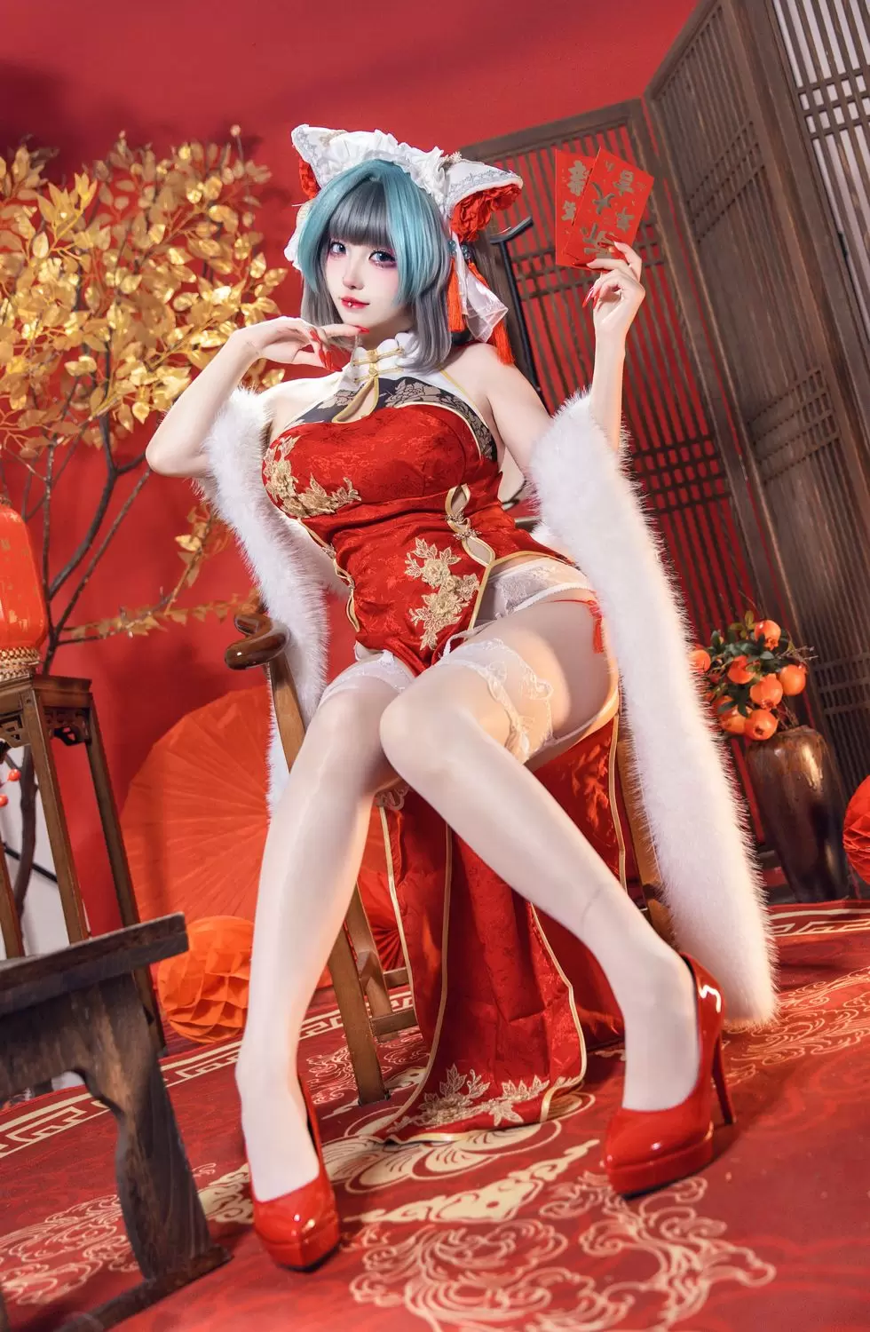 图片[1]-No.020 – 碧蓝航线 双人柴郡大凤 [45P]-coswz-cos王者