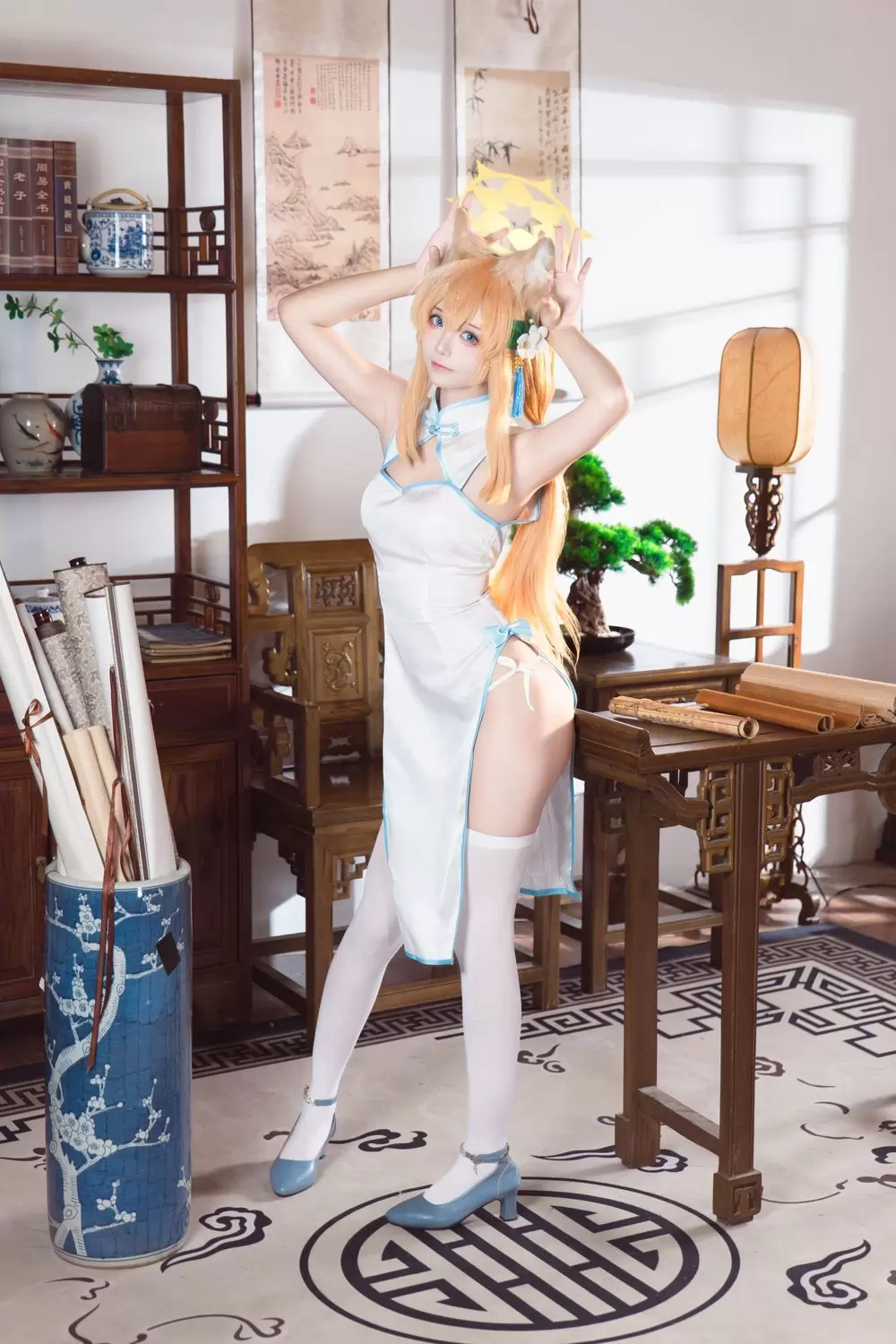图片[2]-No.025 – 蔚蓝档案 伊落玛丽 旗袍 [30P]-coswz-cos王者