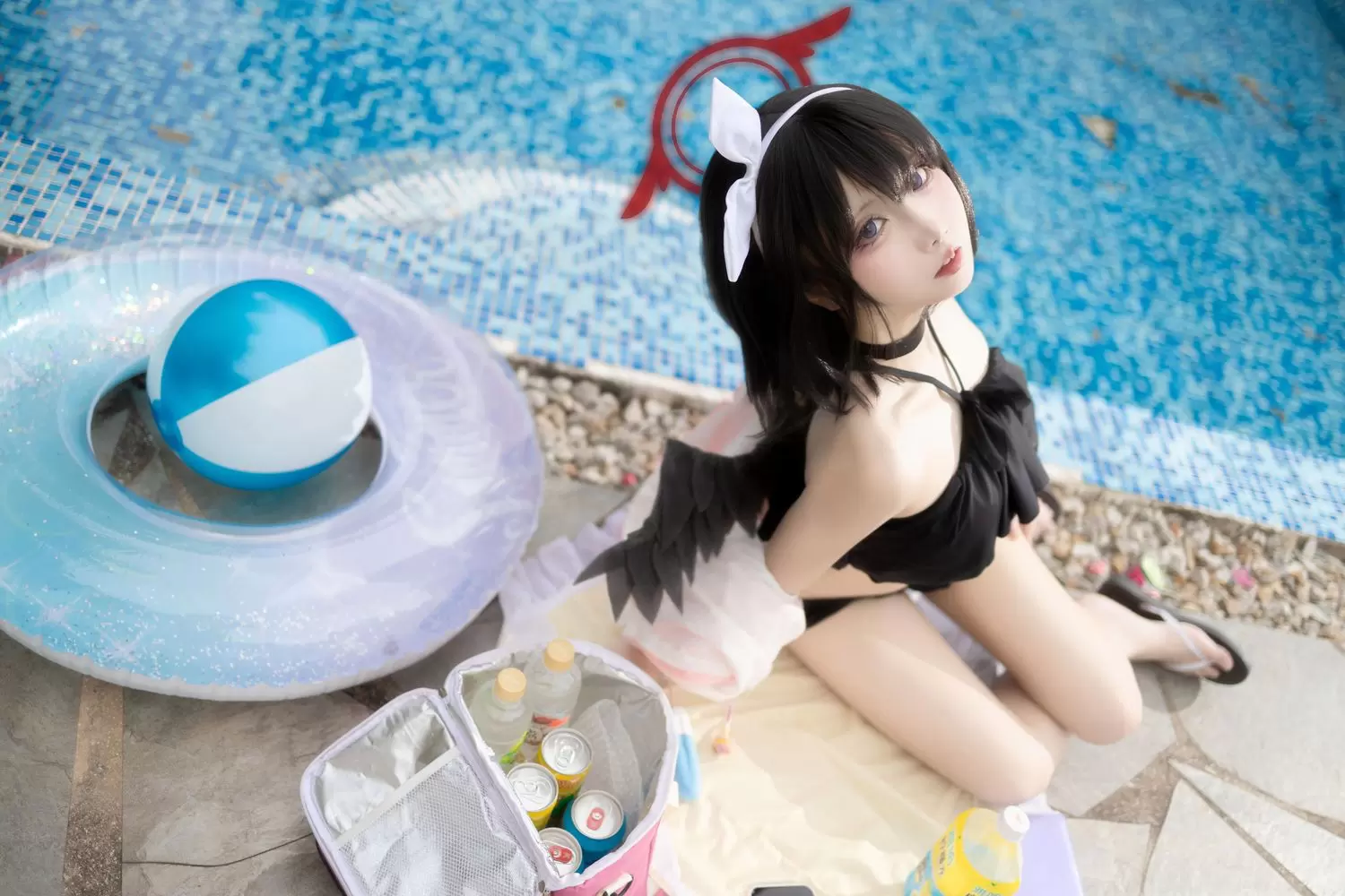 图片[3]-No.039 – 蔚蓝档案 静山真白 泳装 [28P]-coswz-cos王者