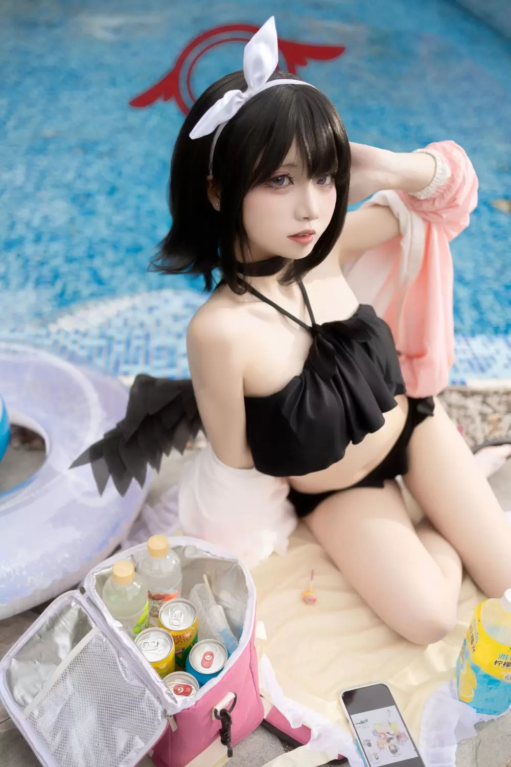 图片[1]-No.039 – 蔚蓝档案 静山真白 泳装 [28P]-coswz-cos王者