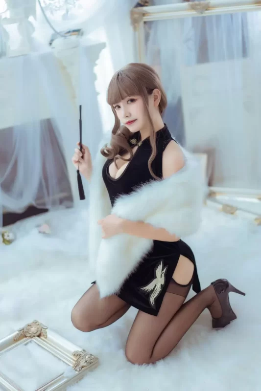 No.017 - 改良黑旗袍 [35P]-coswz-cos王者