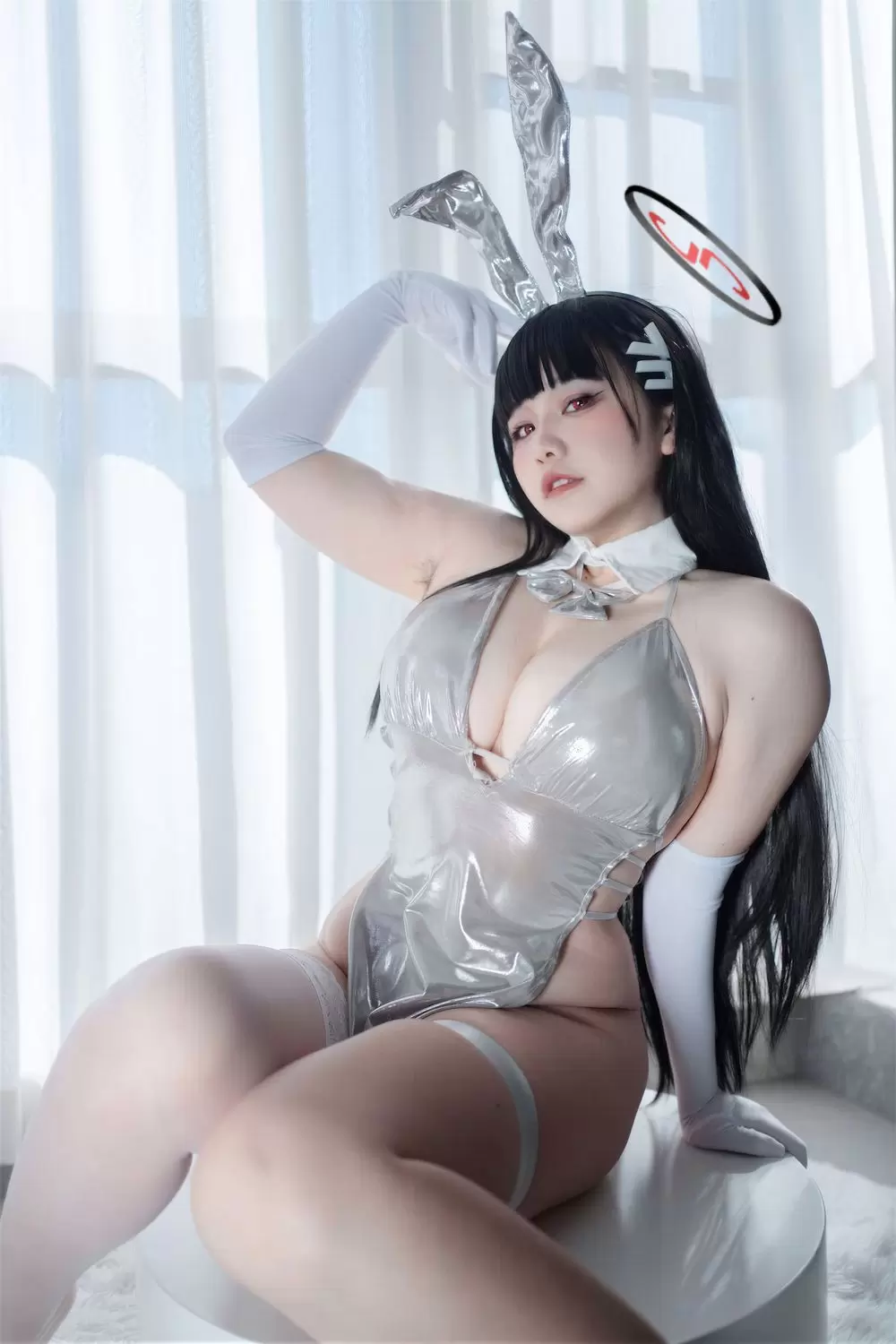 图片[6]-No.077 – 蔚蓝档案 调月莉音 银色长裙 [102P 3V]-coswz-cos王者
